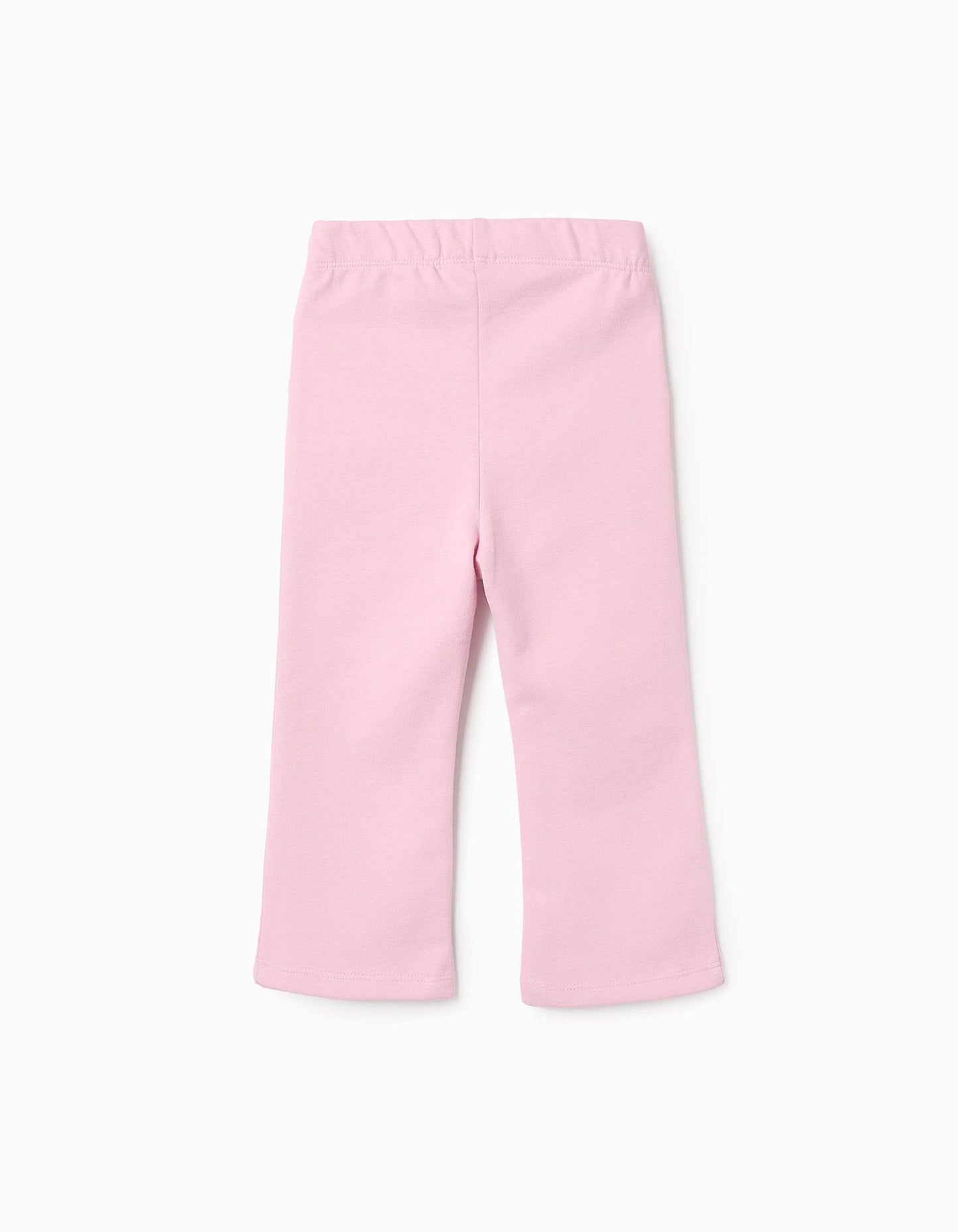 Flared Cotton Trousers for Baby Girls, Pink