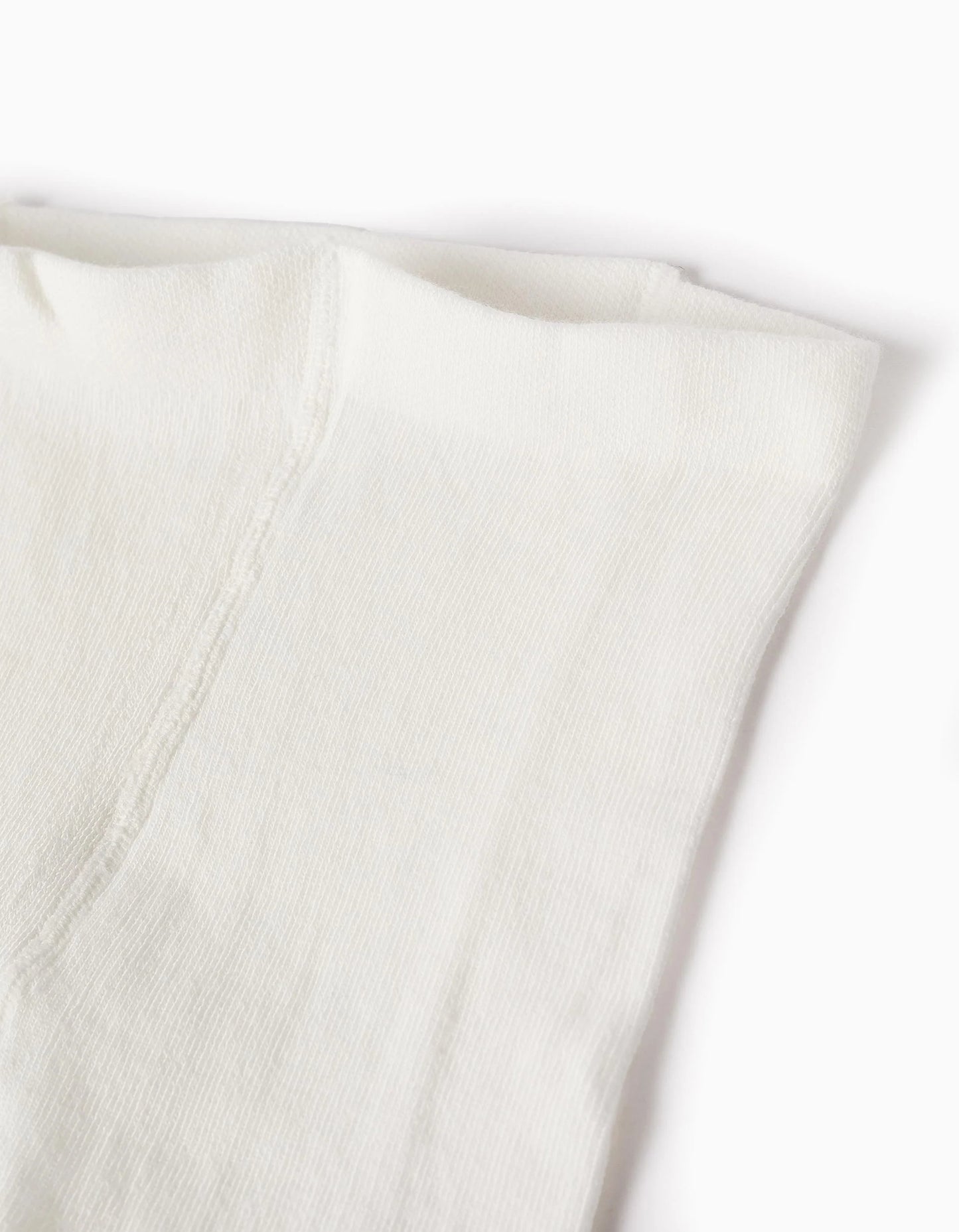 Textured Tights for Girls, White