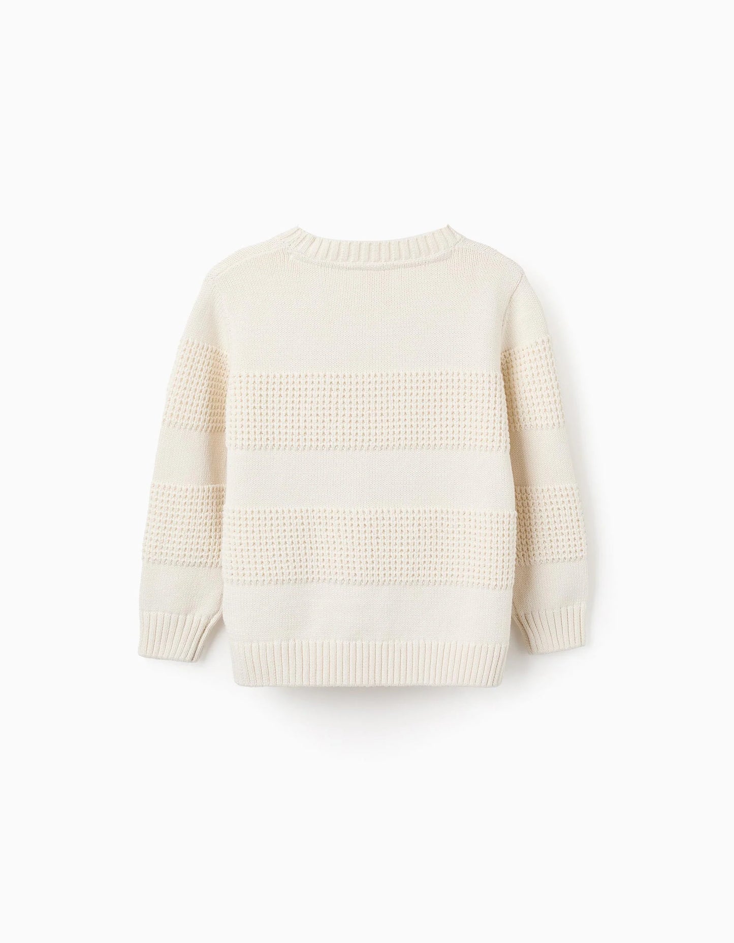 Textured Knit Jumper for Boys, White