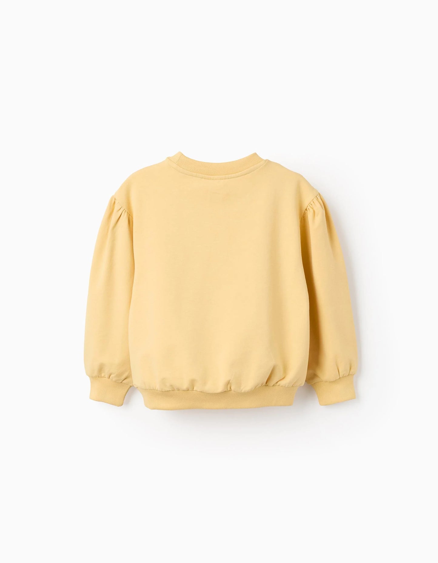 Sweatshirt with Chest Embroidery for Girls 'M', Yellow