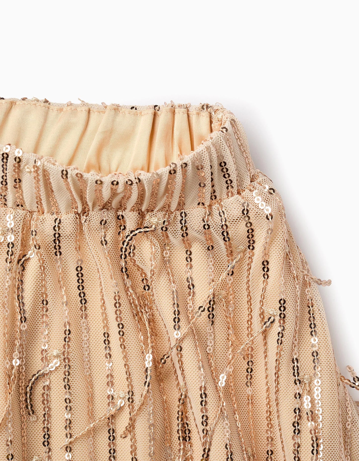Skirt with Sequins for Baby Girls, Beige/Gold