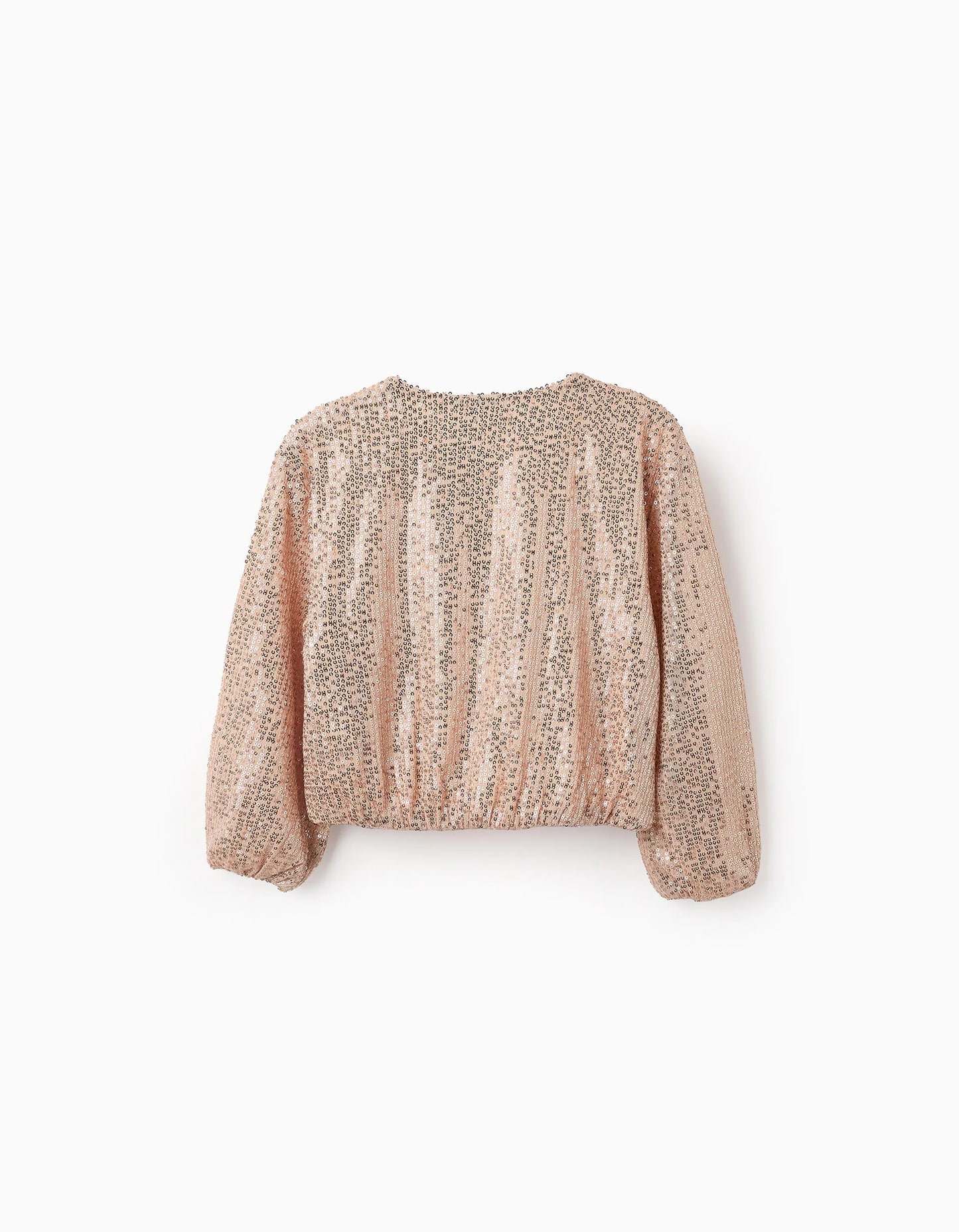 Sequinned Jacket for Girls, Rose Gold