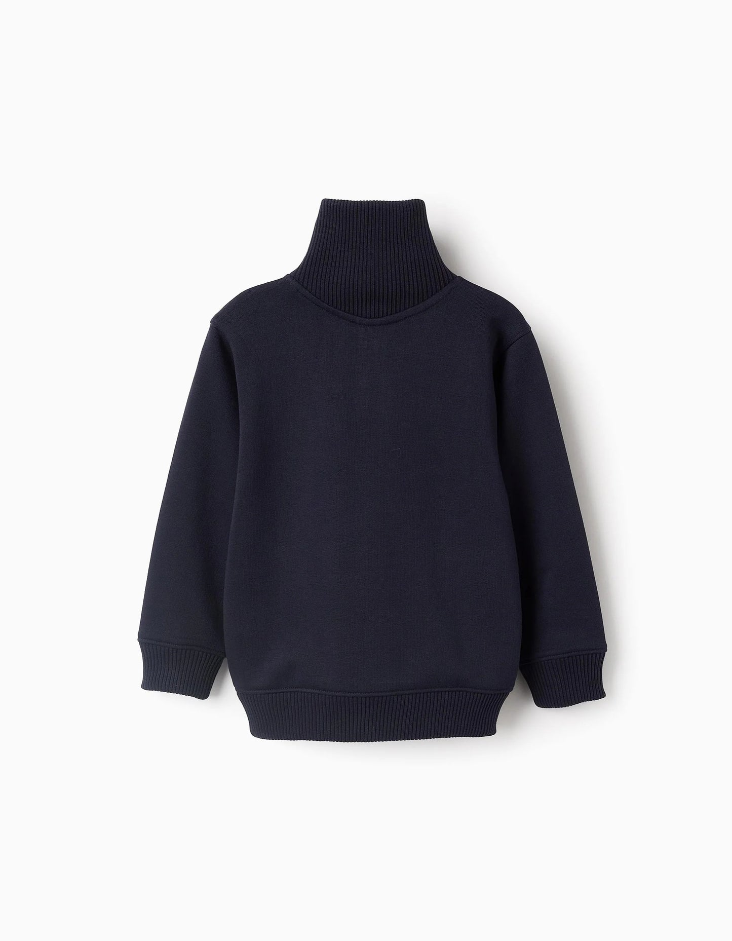 Sweatshirt with Ribbed Details for Boys, Dark Blue