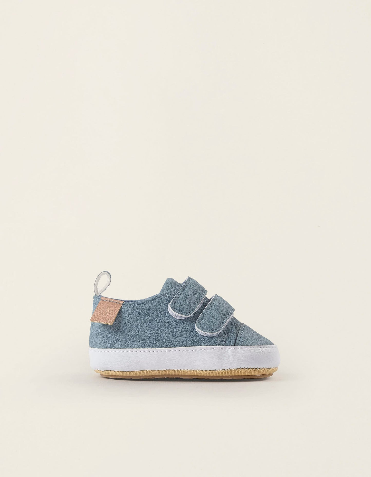 Trainers with Touch Fastener Straps for Newborn Boys, Blue