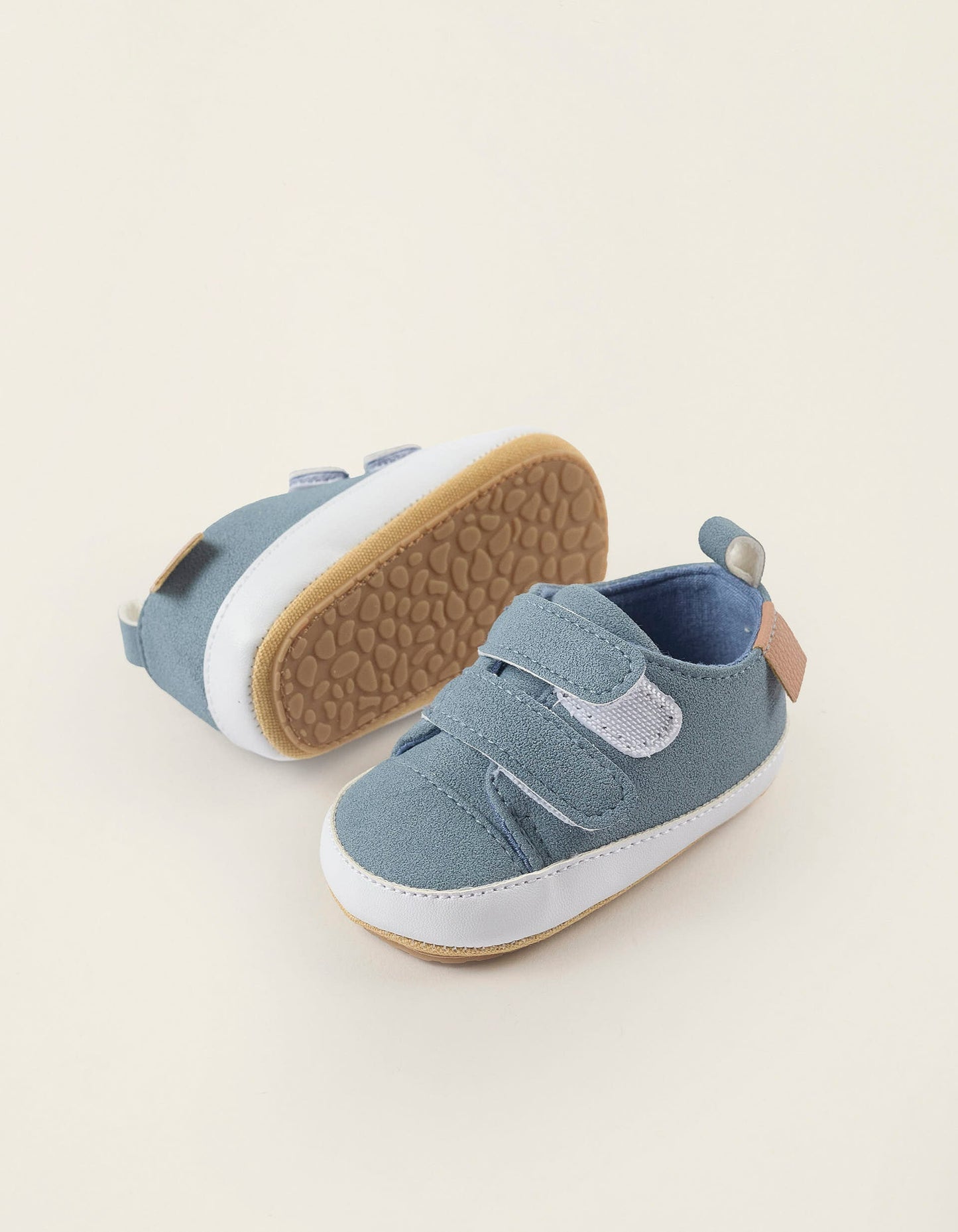 Trainers with Touch Fastener Straps for Newborn Boys, Blue