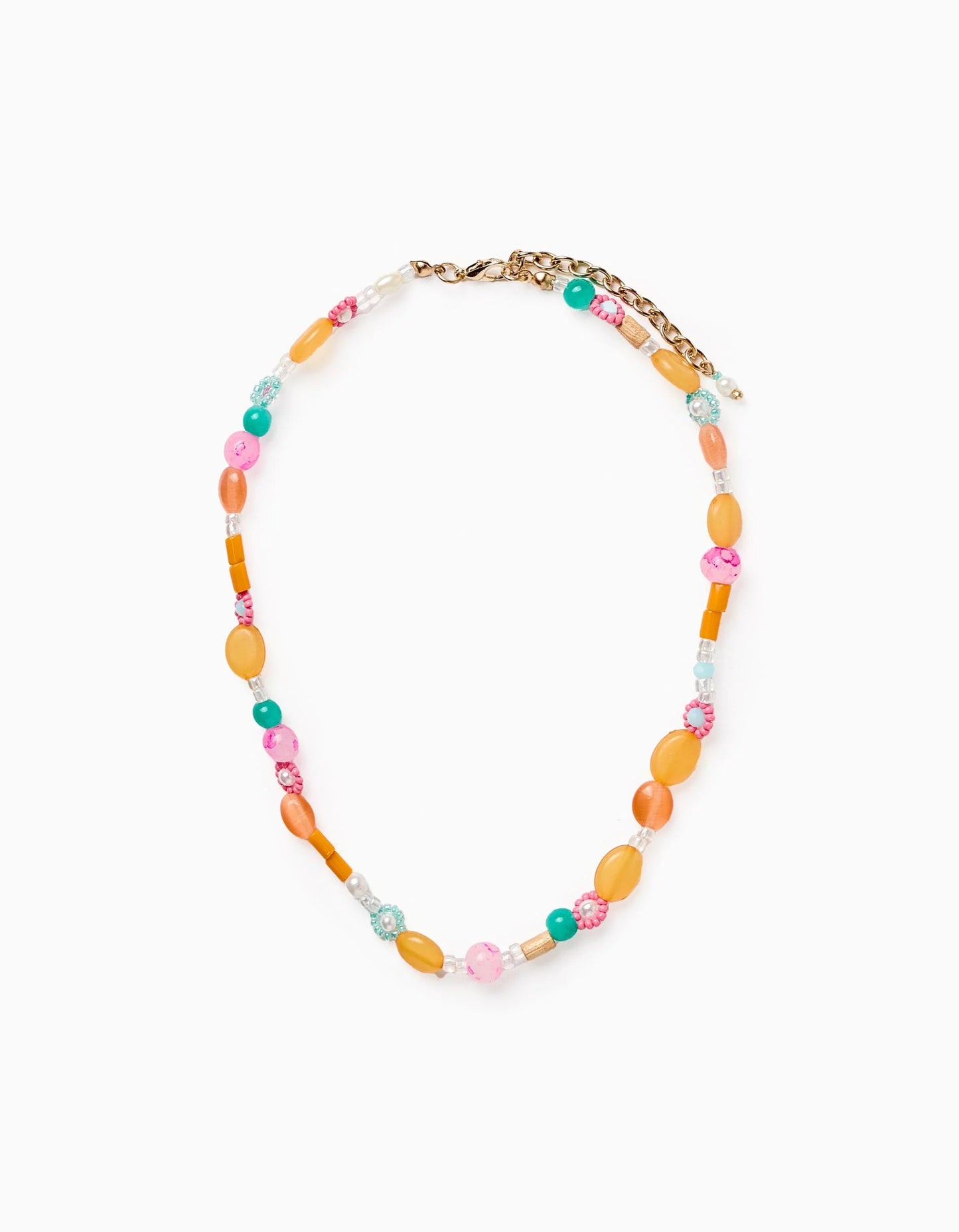 Necklace with Multicolour Beadwork for Baby and Girls, Multicolour
