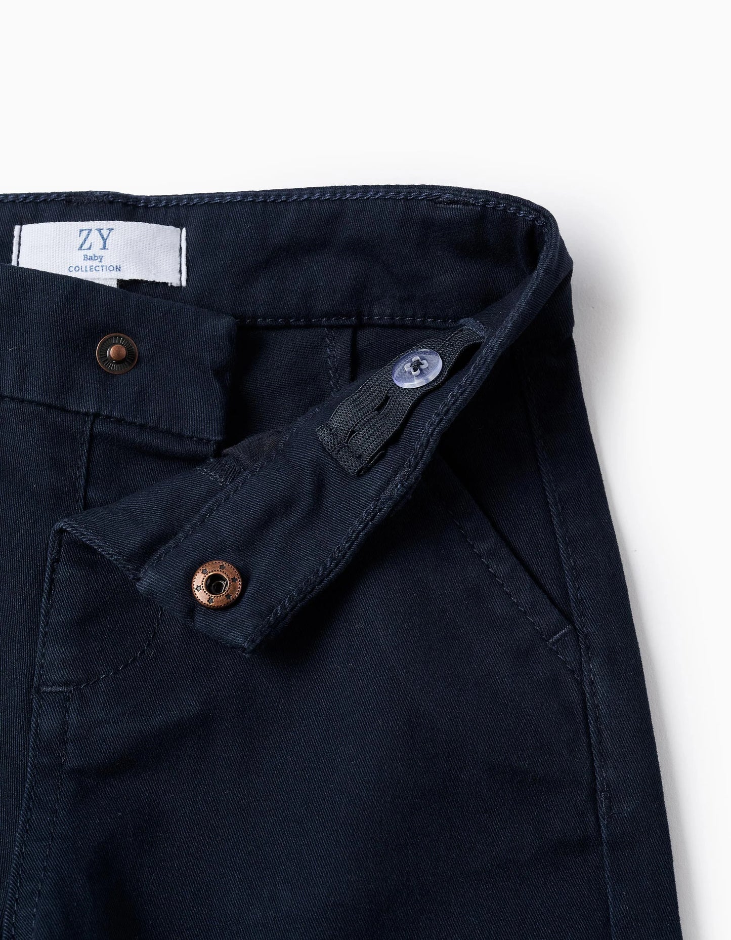 Chino Twill Shorts for Baby Boys, Dark Blue