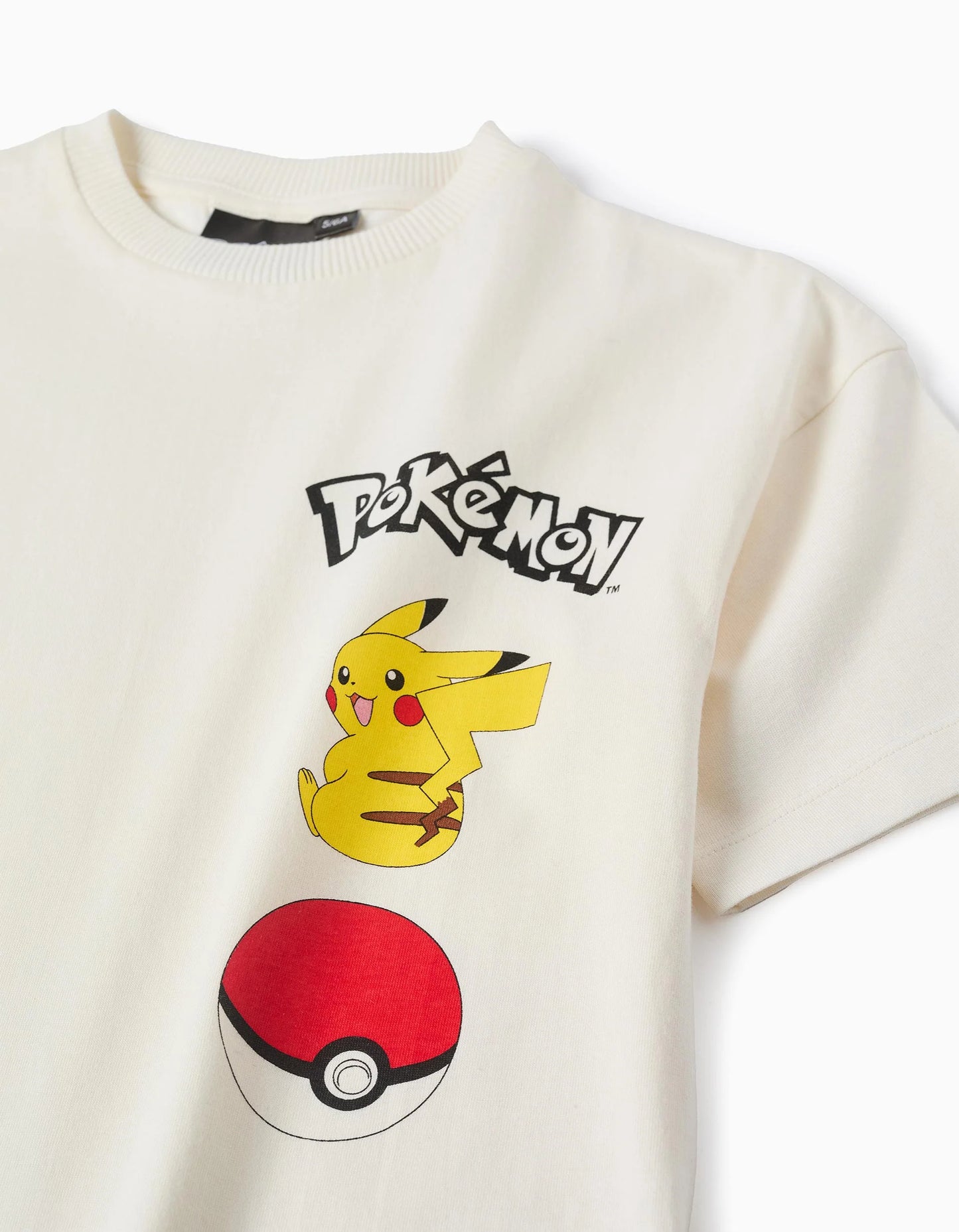Cotton T-shirt for Boys 'Pikachu', White