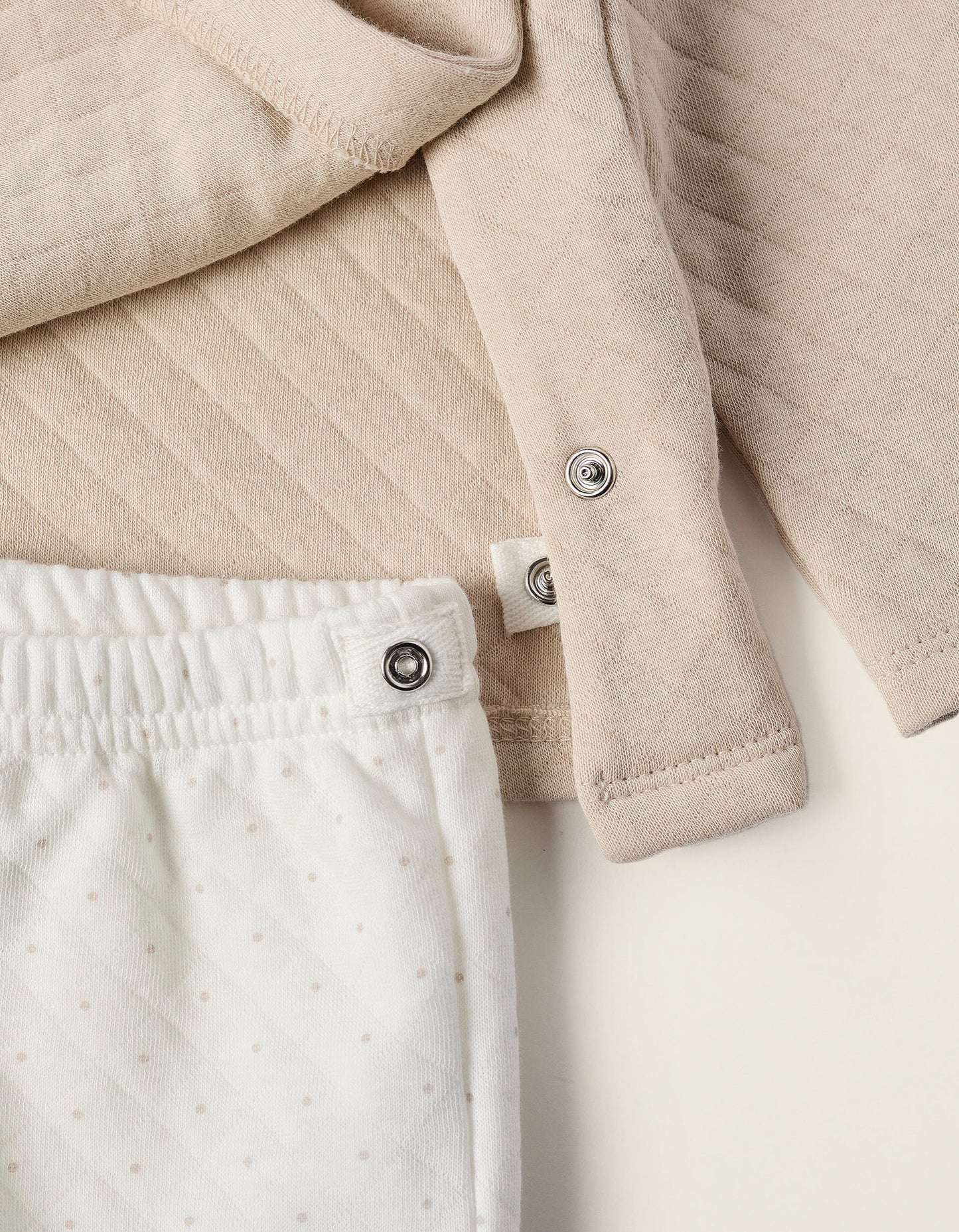 Sweatshirt + Trousers for Newborn Girls 'Mouse', Beige/White