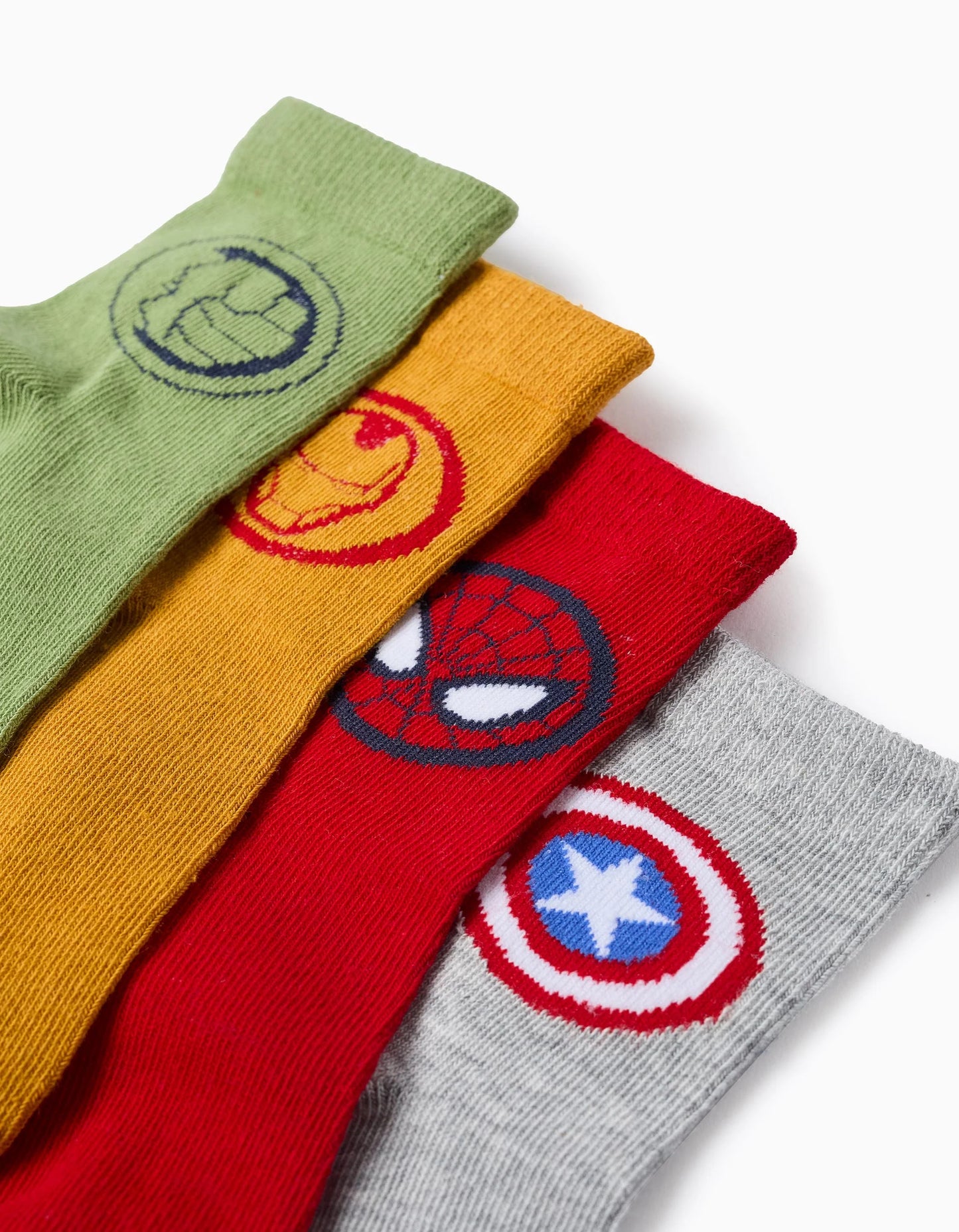 Pack of 4 Pairs of High Socks for Boys 'Avengers', Multicolour