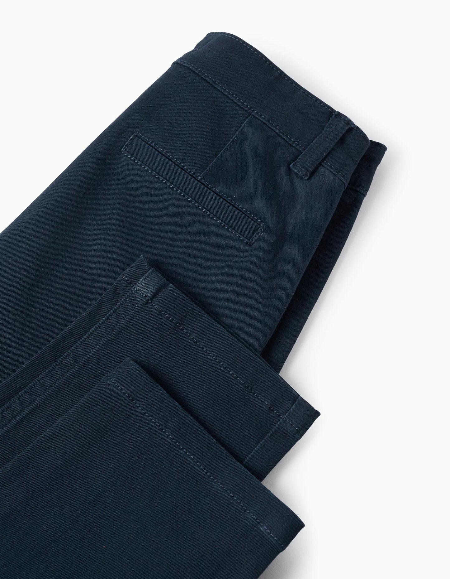 Twill Chino Trousers for Boys 'Slim Fit', Dark Blue