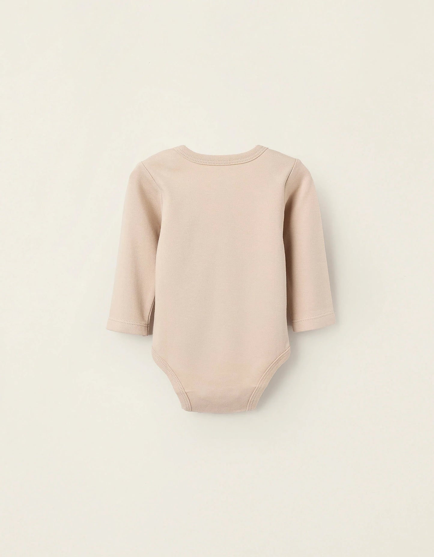 Pack of 4 Cotton Bodysuits for Newborns and Babies 'Pastel', White/Beige