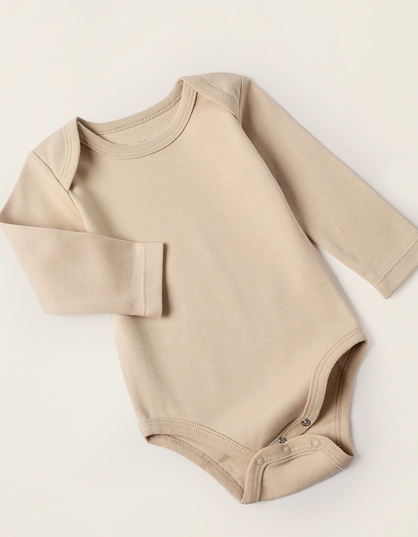 Pack of 4 Cotton Bodysuits for Newborns and Babies 'Pastel', White/Beige