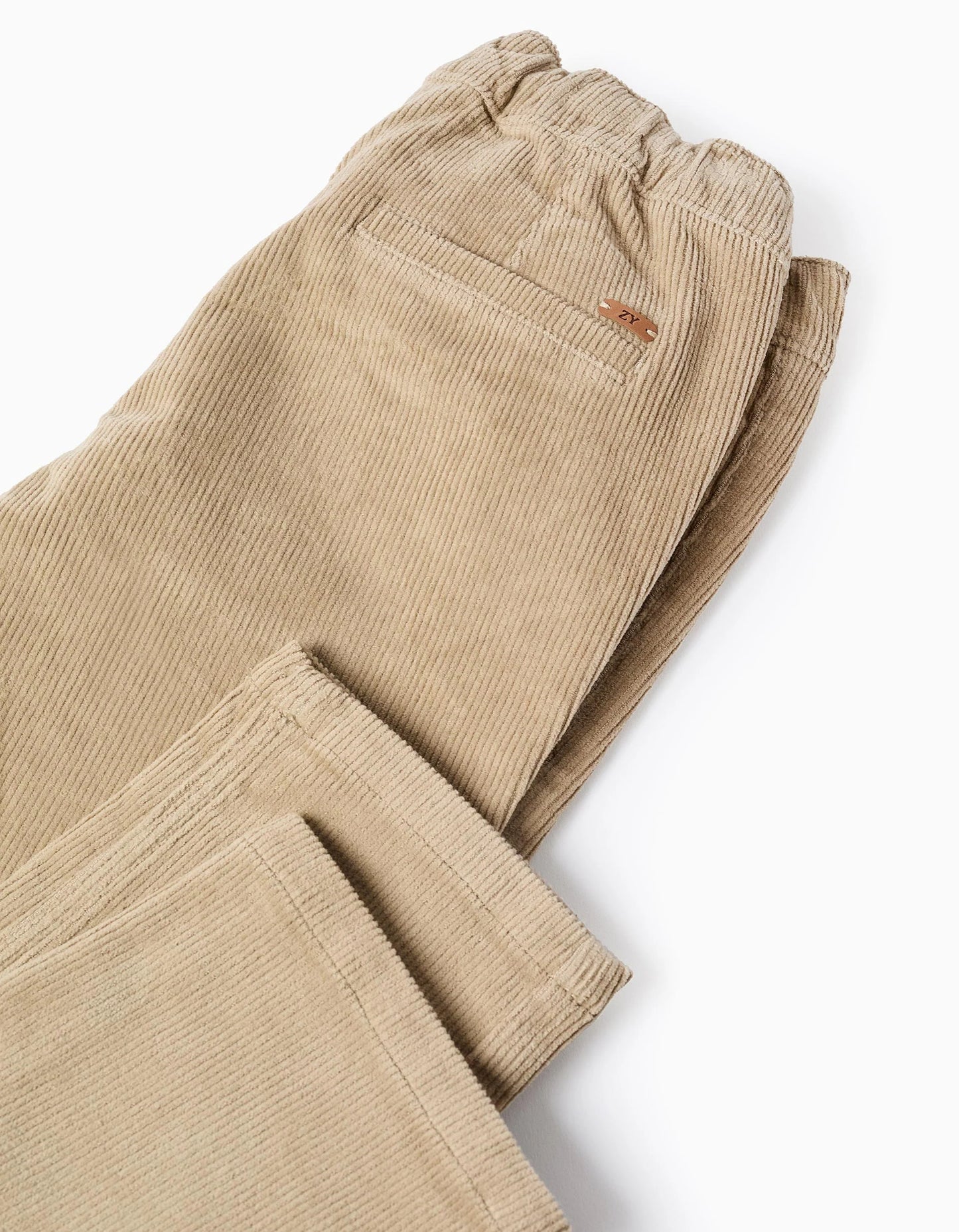 Corduroy Chino Trousers for Boys 'Straight Fit', Beige