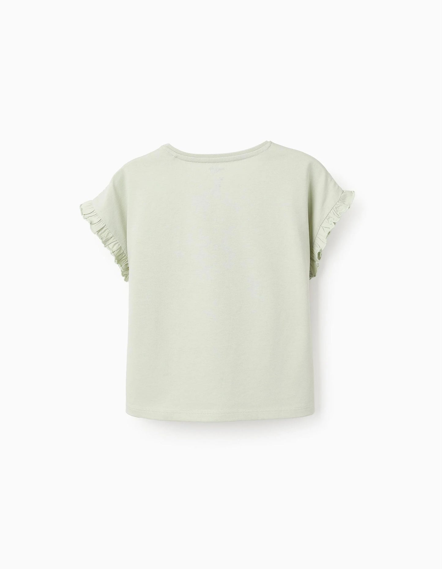 Cotton T-shirt with Ruffles for Girls 'Minnie', Green
