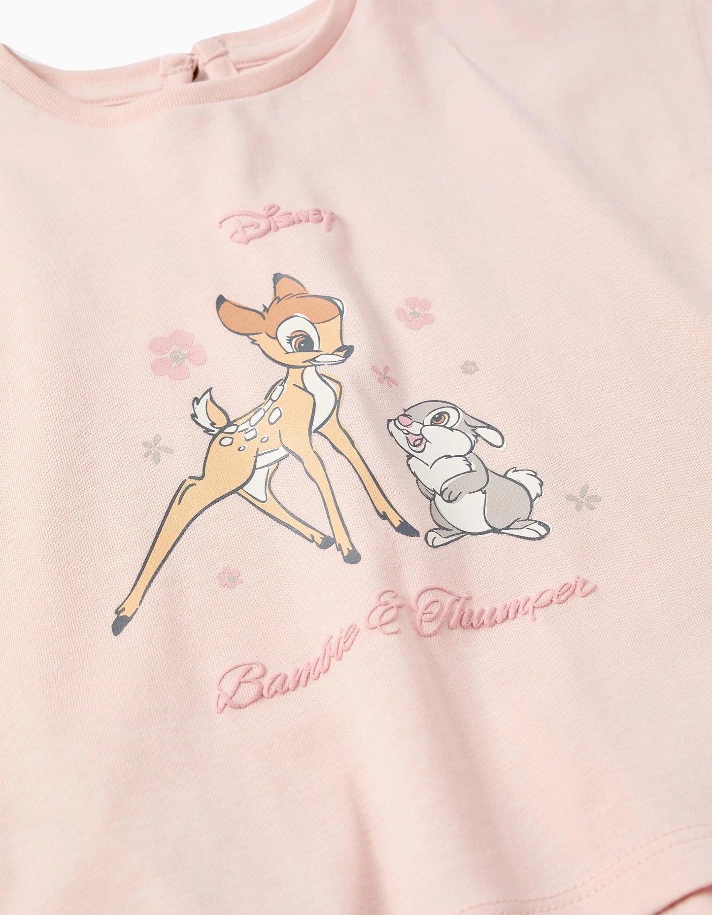 Cotton T-shirt for Baby Girls 'Bambi & Thumper', Pink