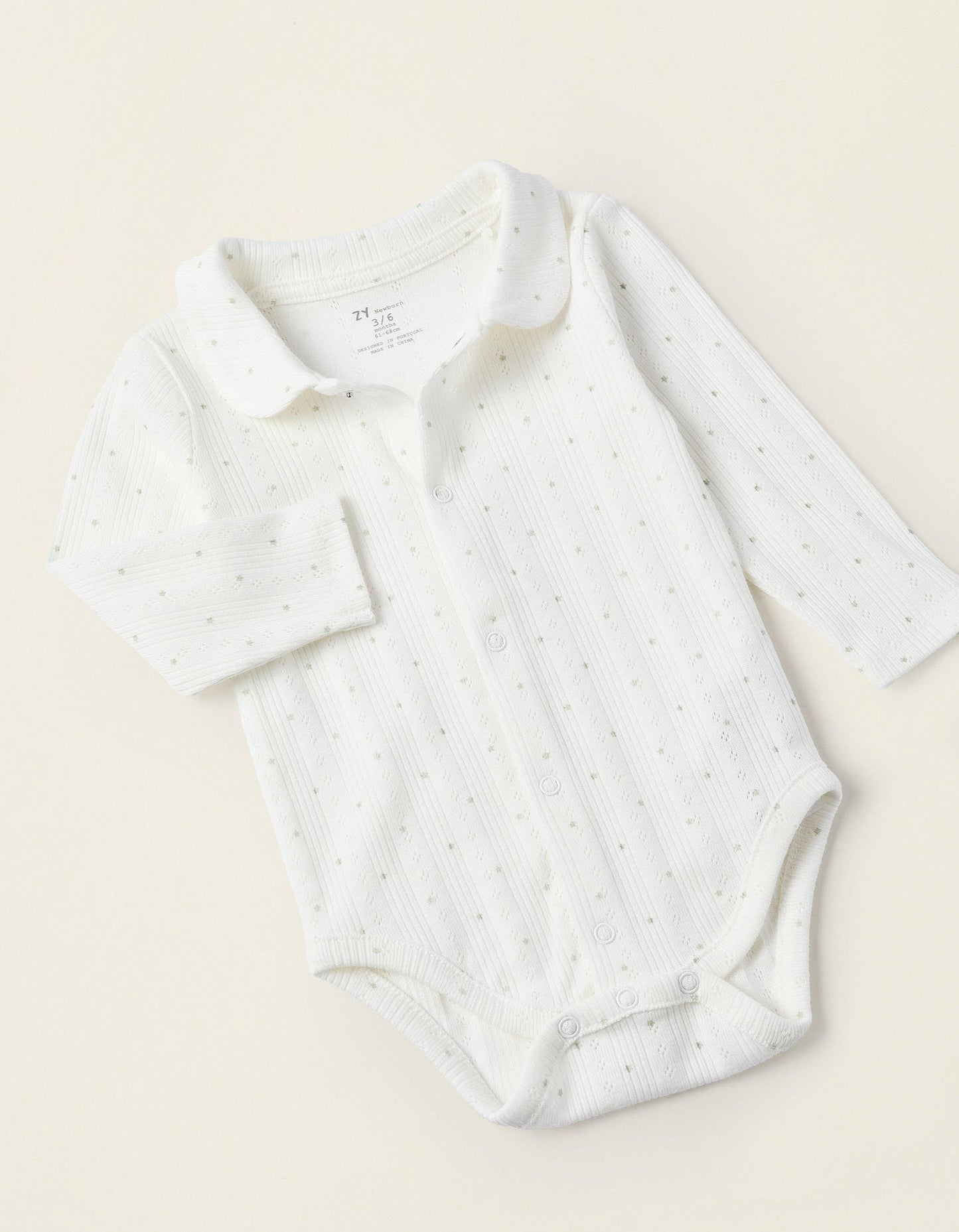 Bodysuit + Jumpsuit for Newborn Girls 'Peek-a-Boo', White