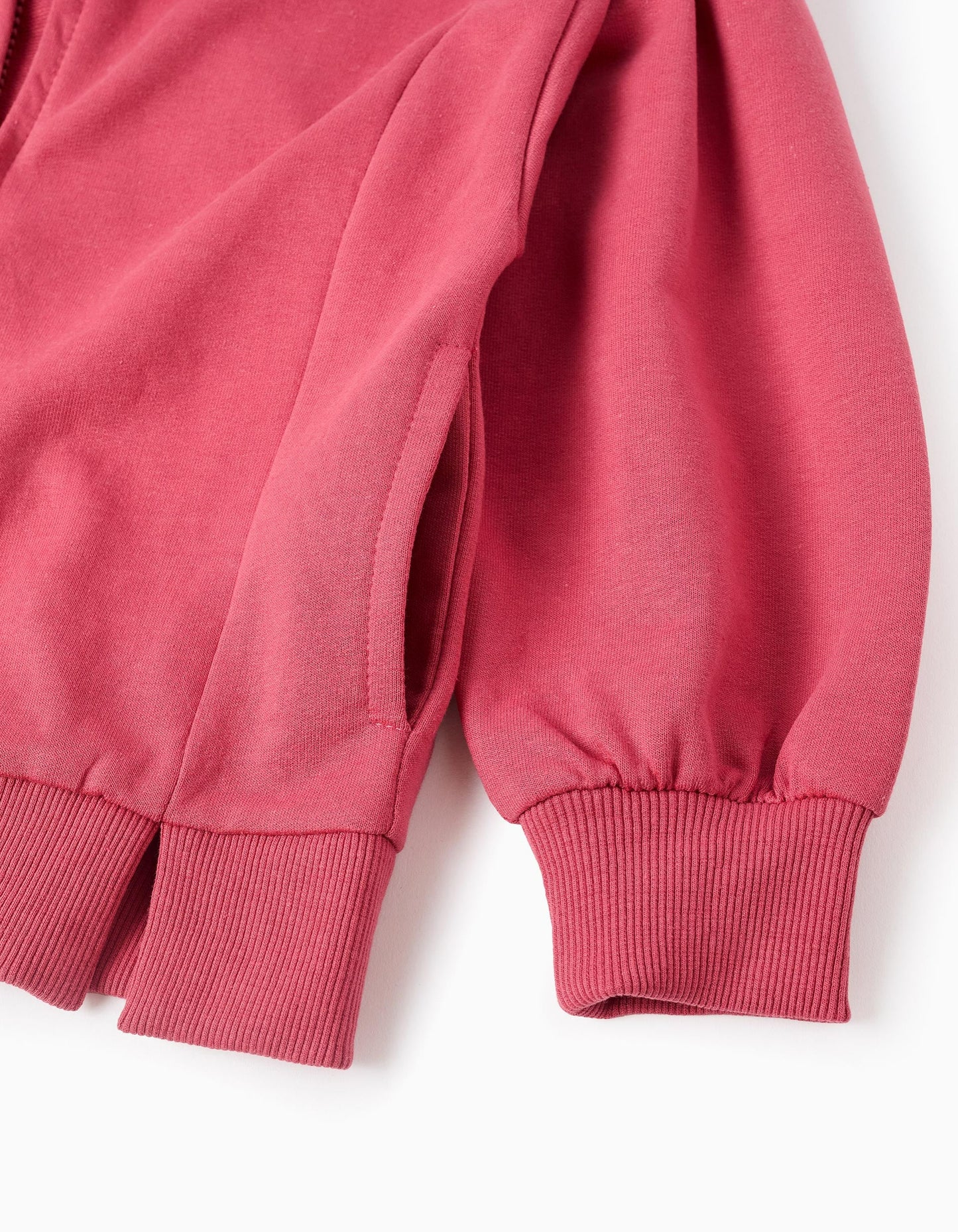 Hooded Jacket with Dropped Shoulders for Girls, Pink