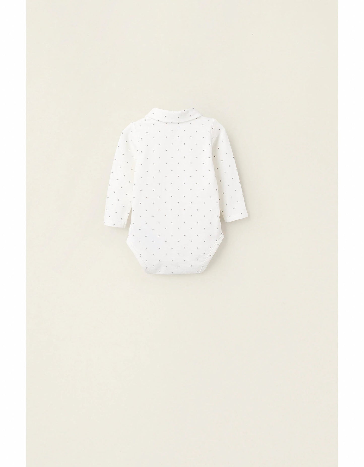 Bodysuit with Motif for Newborns 'Stars', White