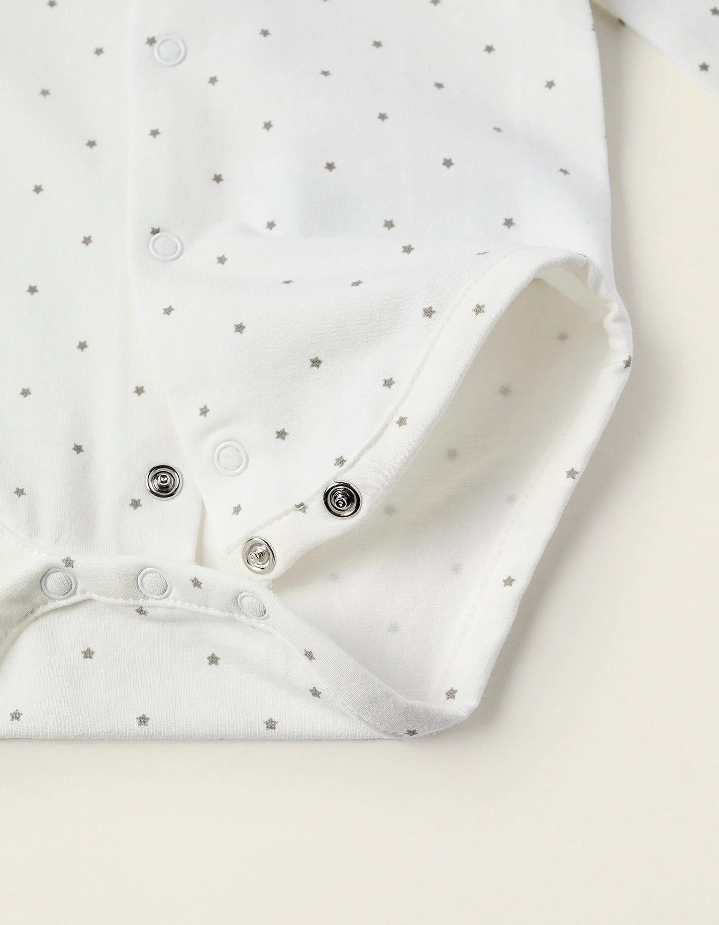 Bodysuit with Motif for Newborns 'Stars', White