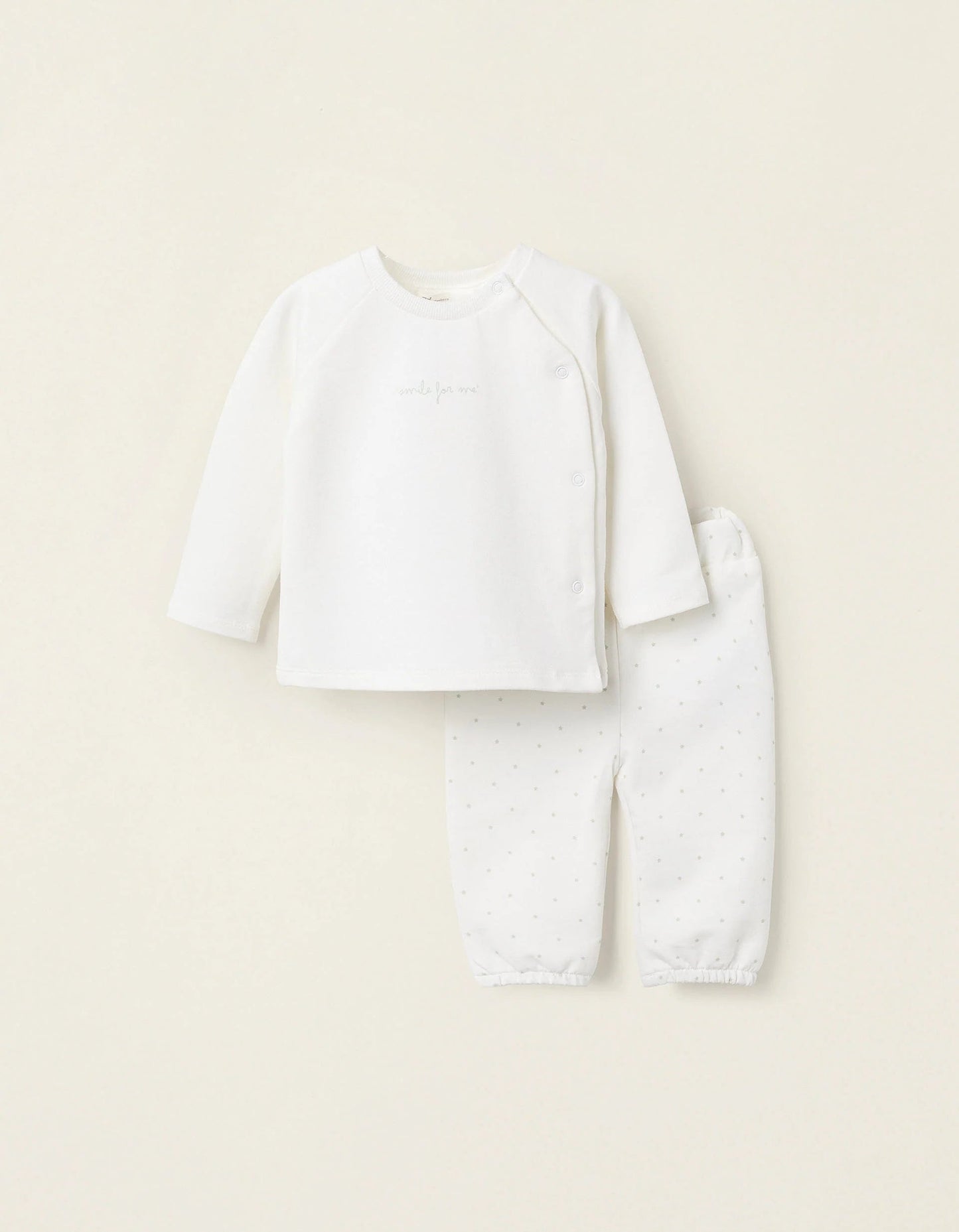 2-Piece Set for Newborn Girls 'Smile', White
