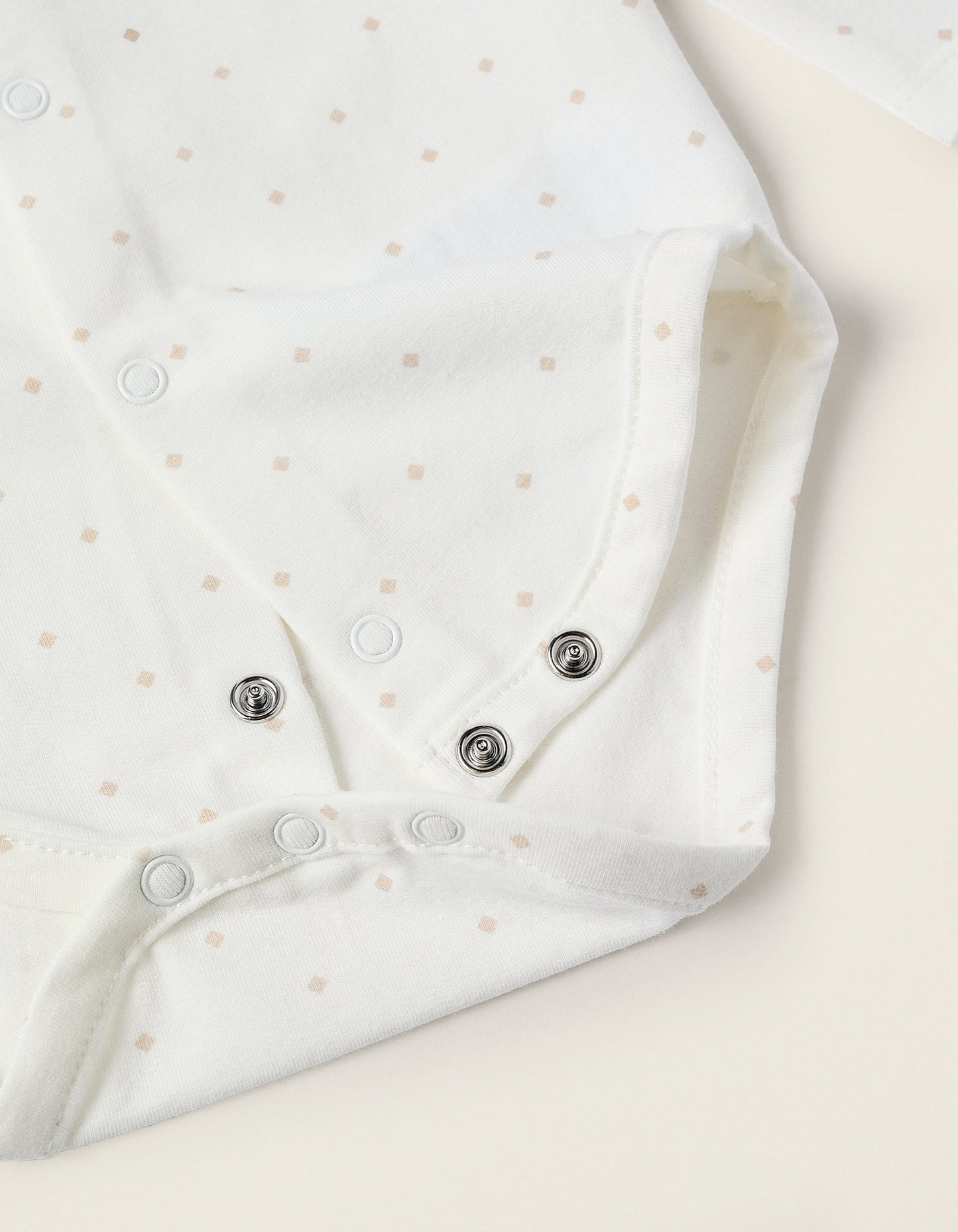 Bodysuit with Motif for Newborns 'Diamonds', White