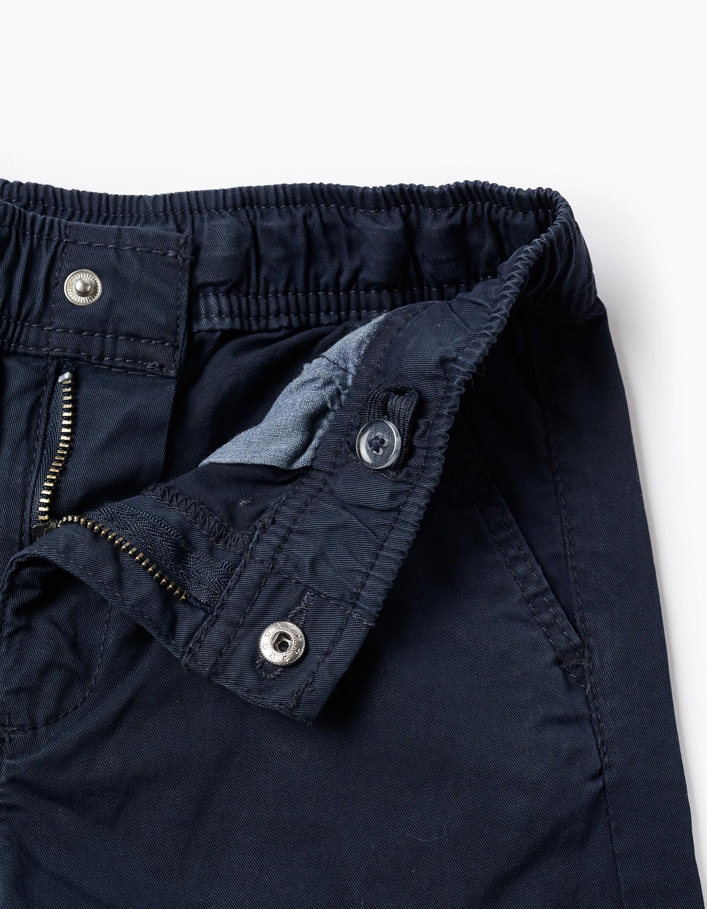 Twill Cargo Trousers for Boys, Dark Blue
