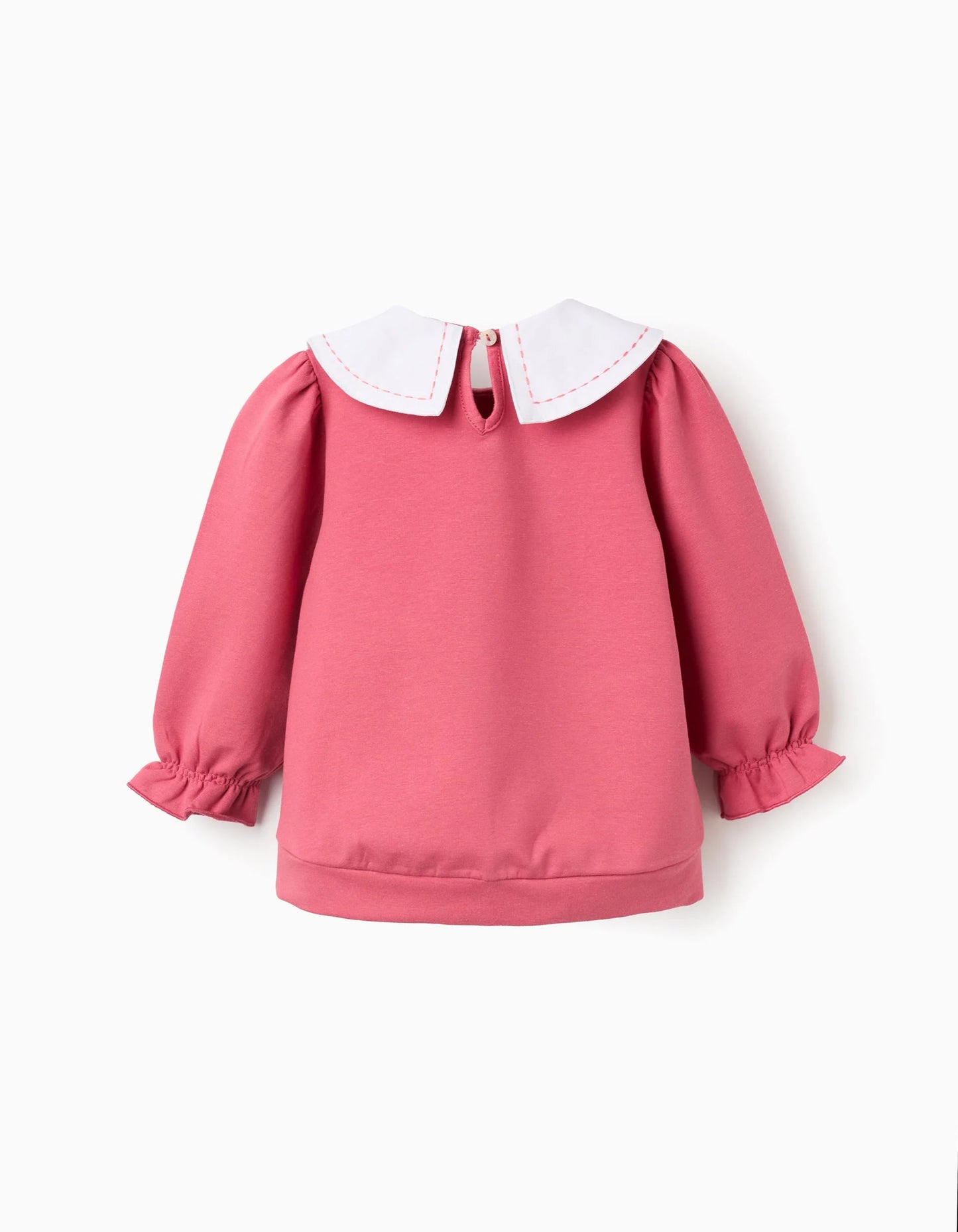 Sweatshirt with Dutch Collar for Baby Girls 'Sweetness', Pink