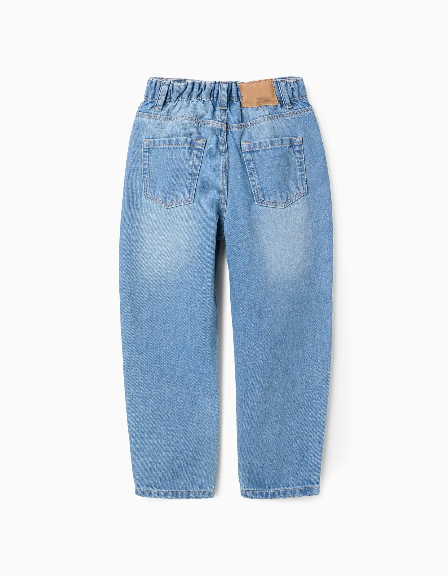 Cotton Denim Trousers for Boys 'Baggy Fit', Blue