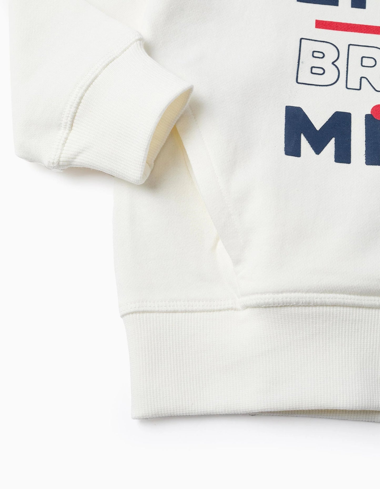 Cotton Hooded Sweatshirt for Boys 'Bold', White