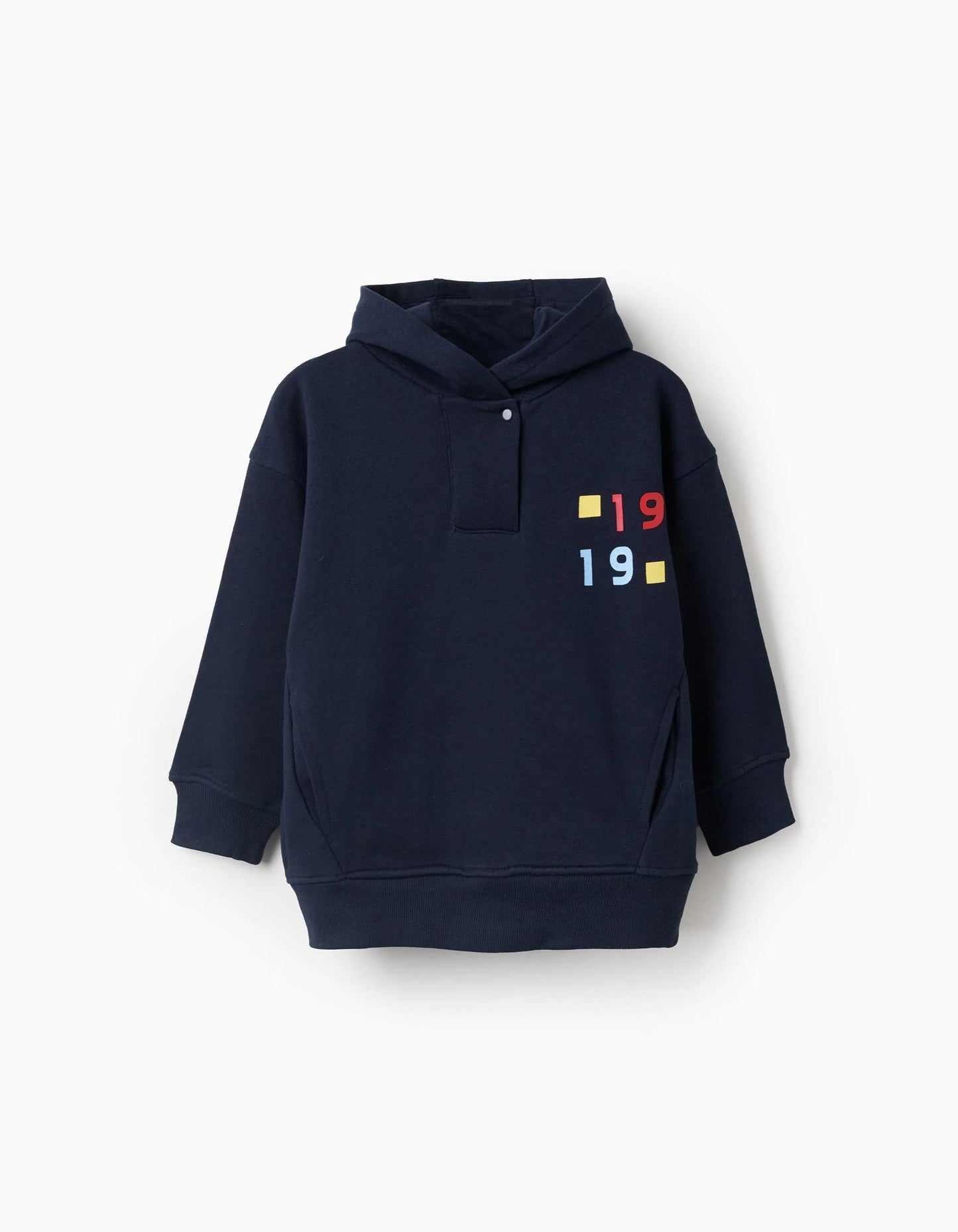 Cotton Hooded Sweatshirt for Boys '1919', Dark Blue