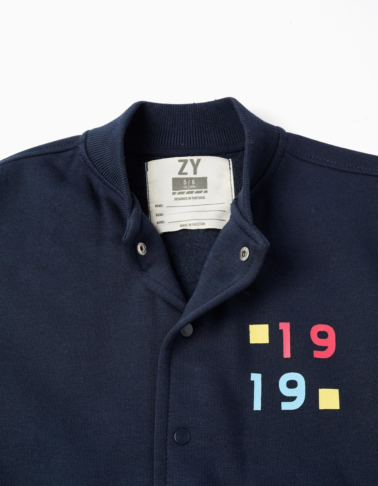 Brushed Bomber Jacket '1919' for Boys, Blue/Red/Beige