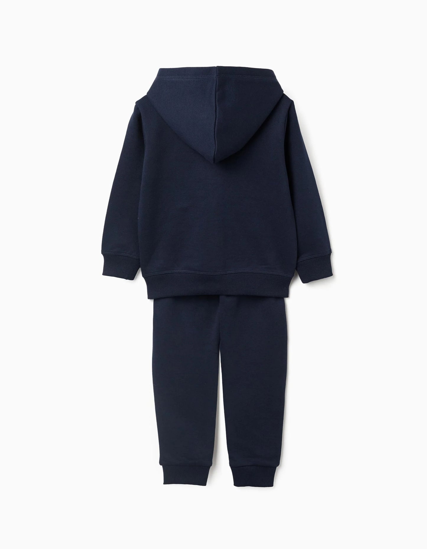 Hooded Jacket + T-shirt + Trousers for Boys, Dark Blue/White