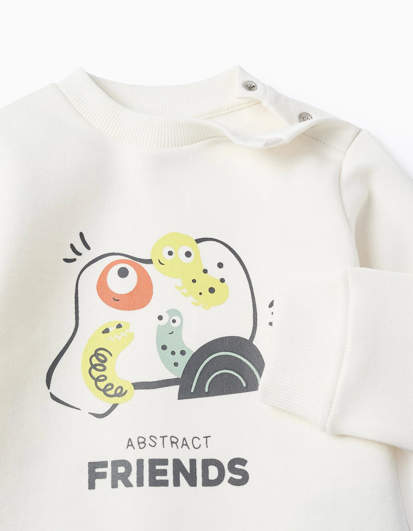 Brushed Tracksuit for Boys 'Friends', White/Grey