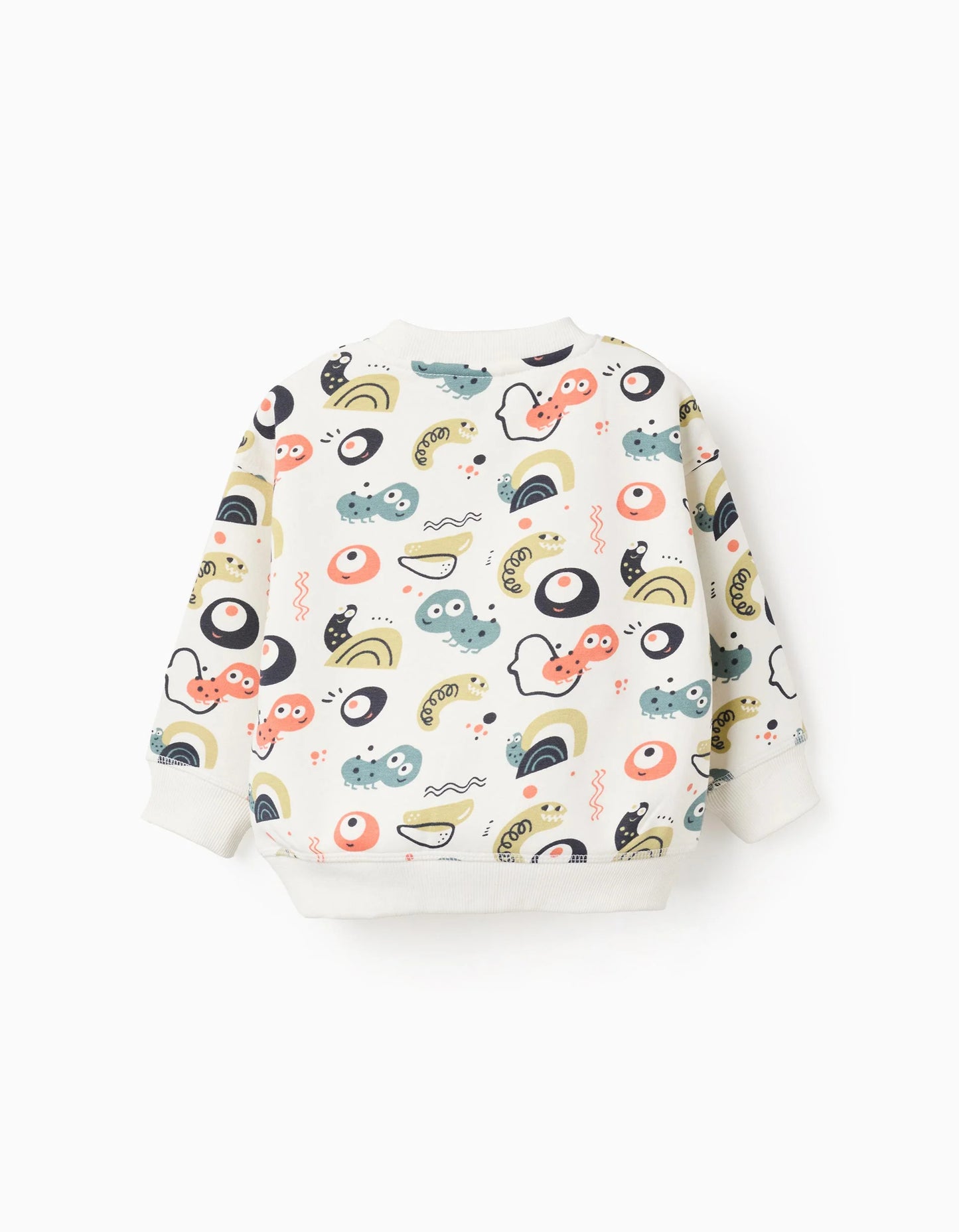 Brushed Sweatshirt for Boys 'Insects', White