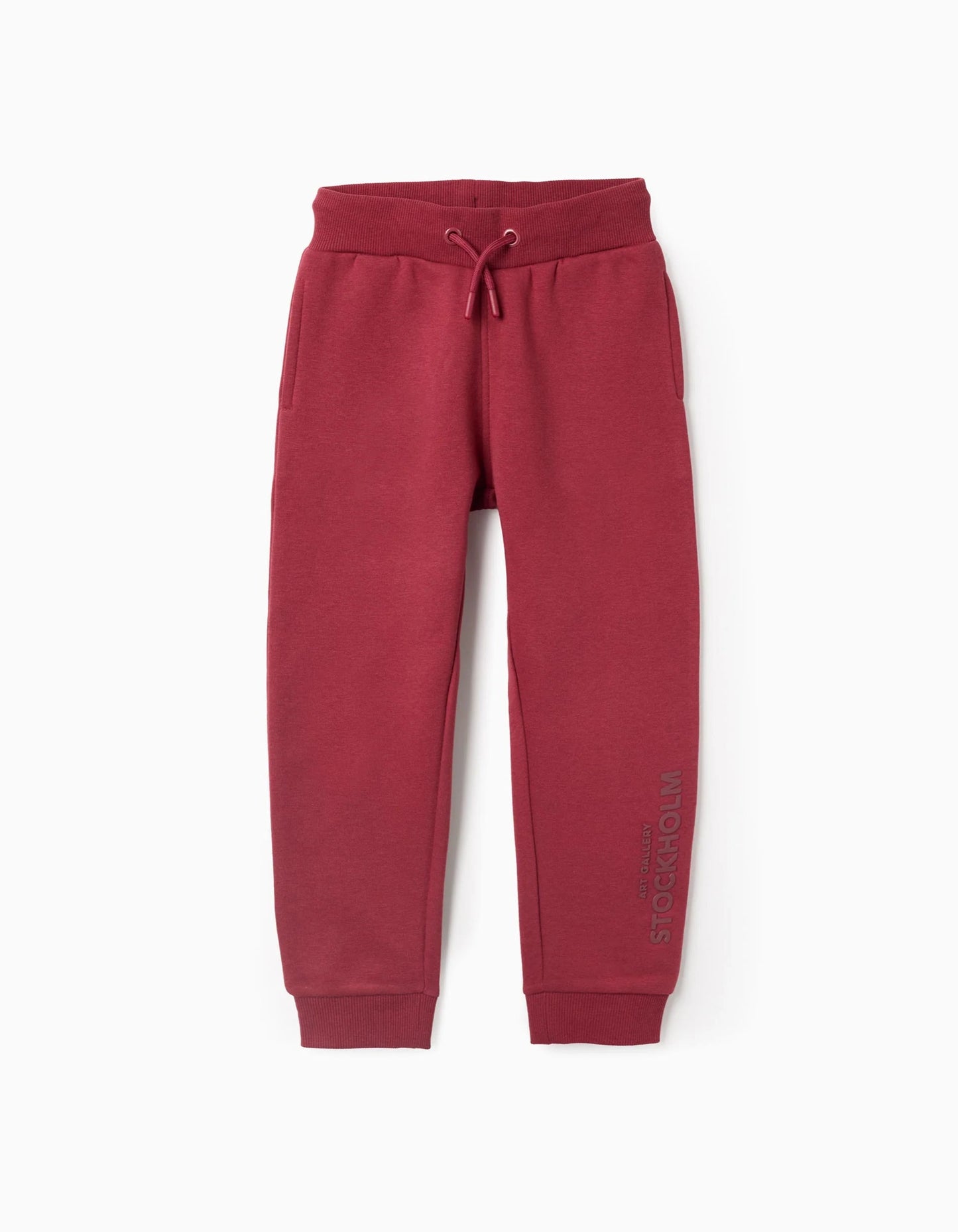 Brushed Joggers for Boys 'Stockholm', Dark Red
