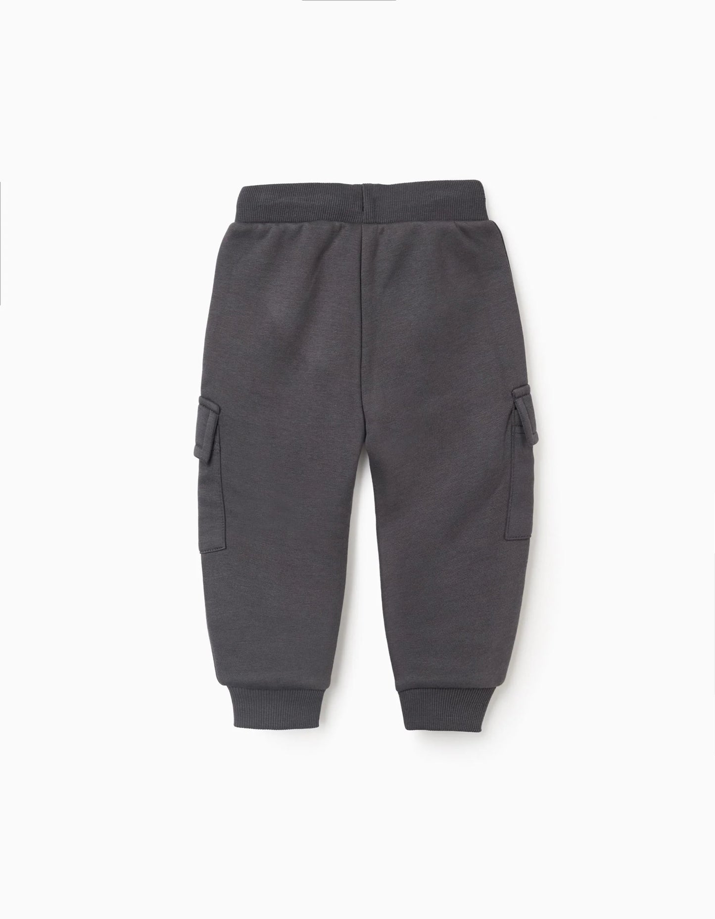 Joggers Sweatpants with Cargo Pockets for Baby Boys, Grey
