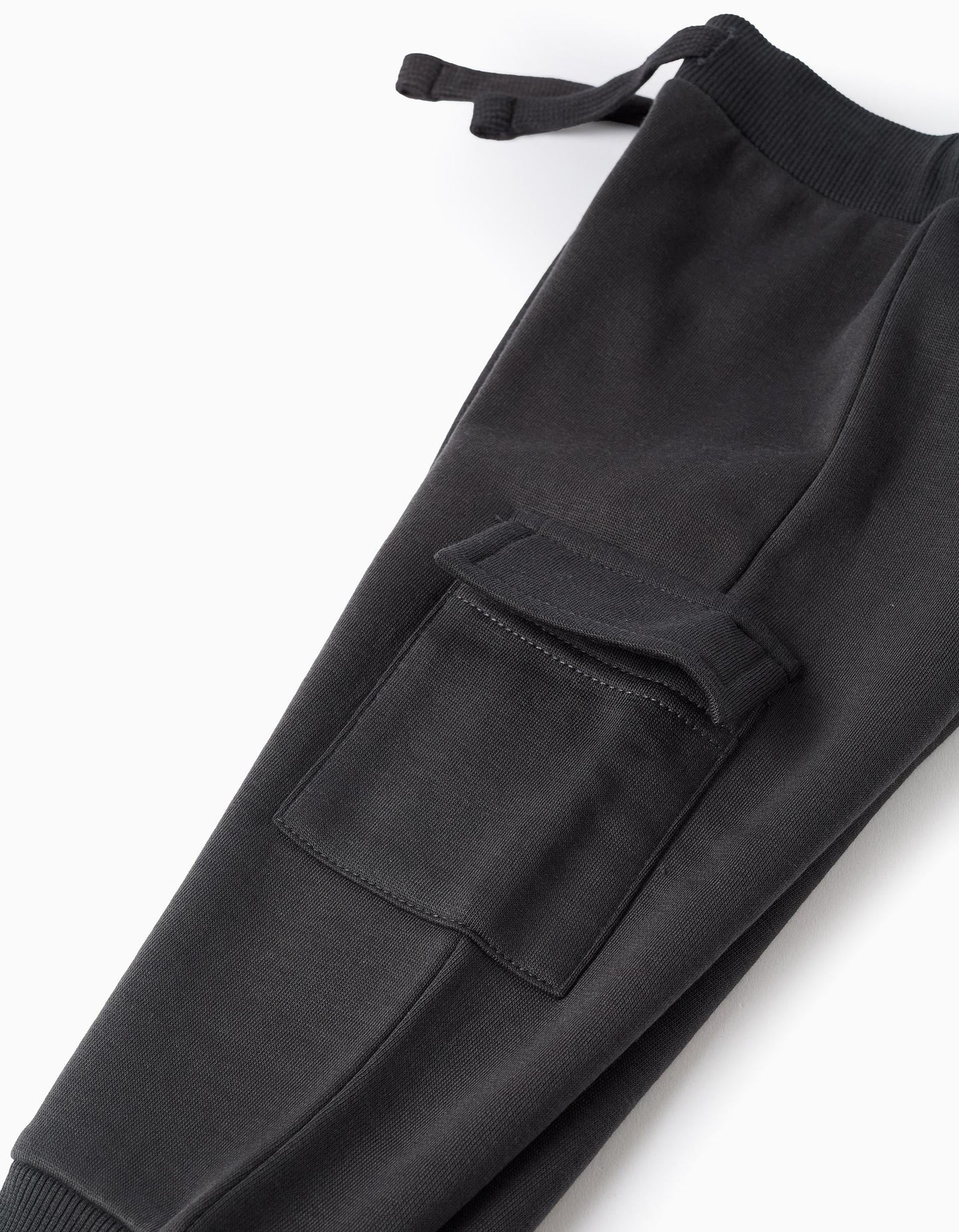 Joggers Sweatpants with Cargo Pockets for Baby Boys, Grey