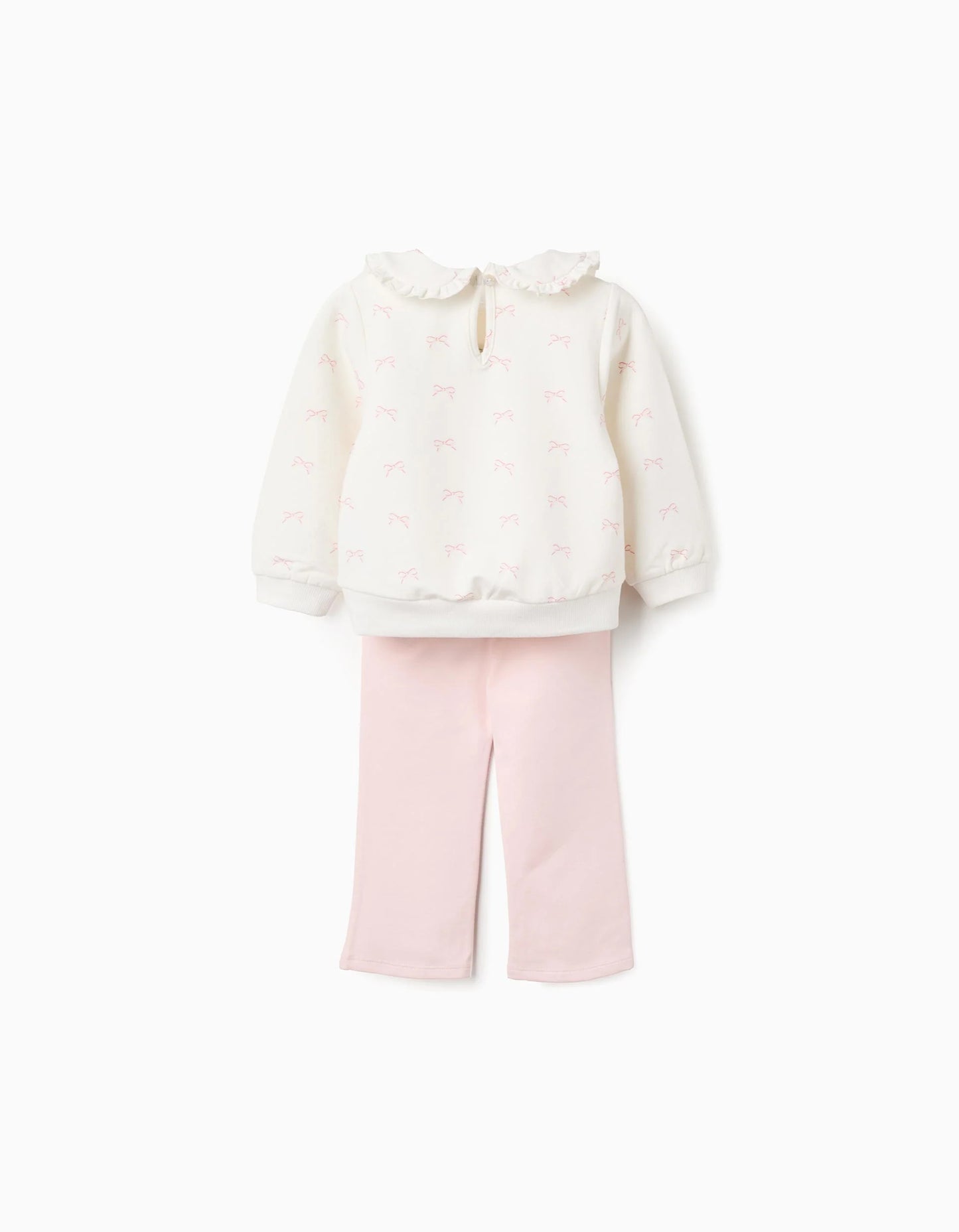 Tracksuit for Baby Girls 'Bows', White/Pink