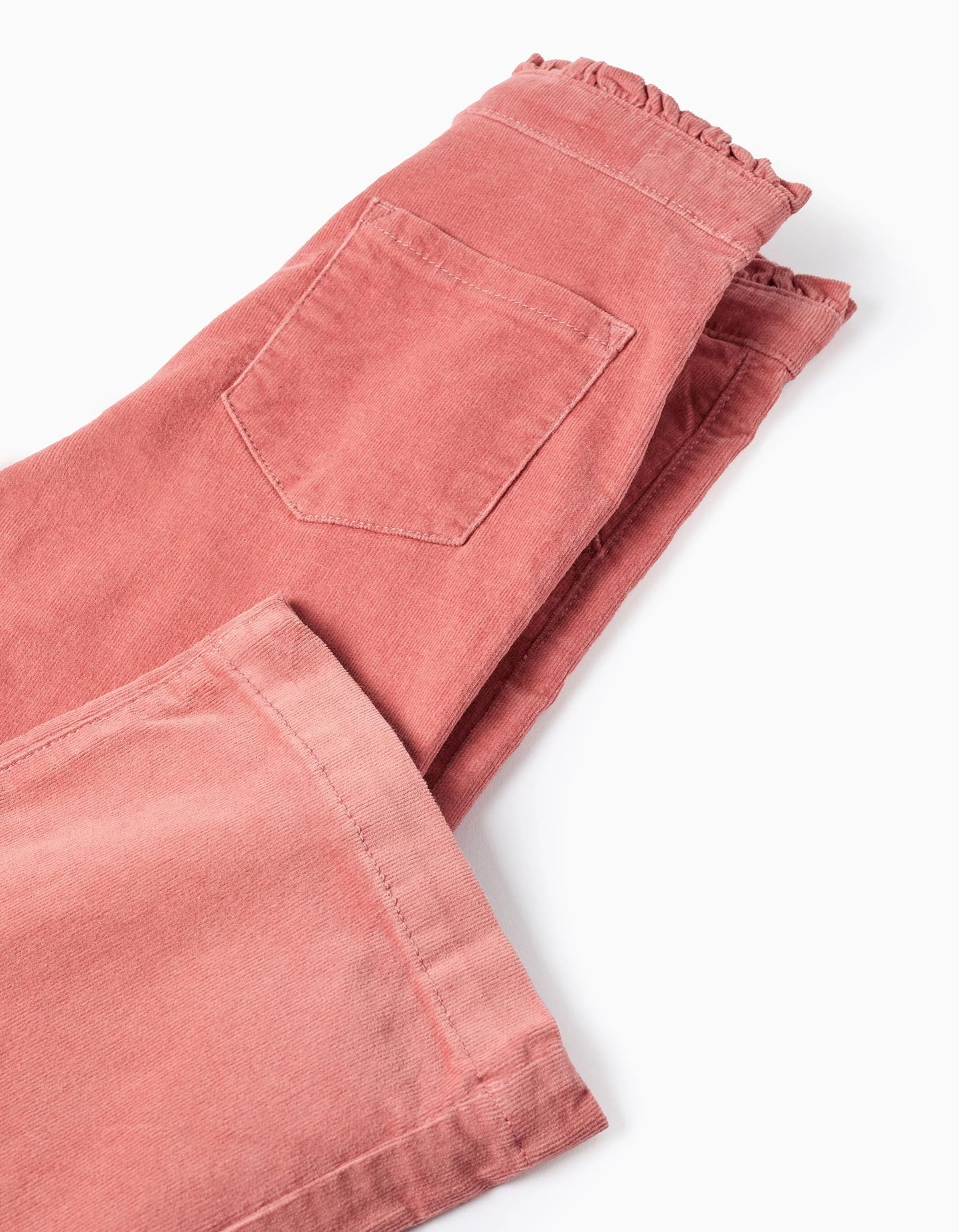 Wide Leg Corduroy Trousers for Girls, Pink