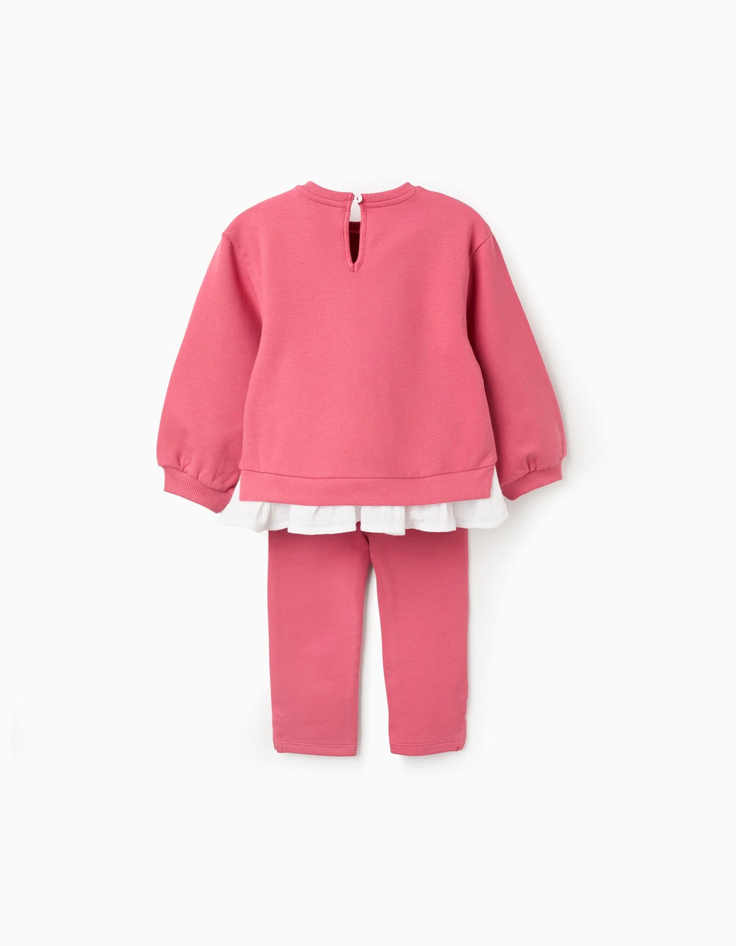 Tracksuit with Ruffles for Baby Girls 'Bow', Pink