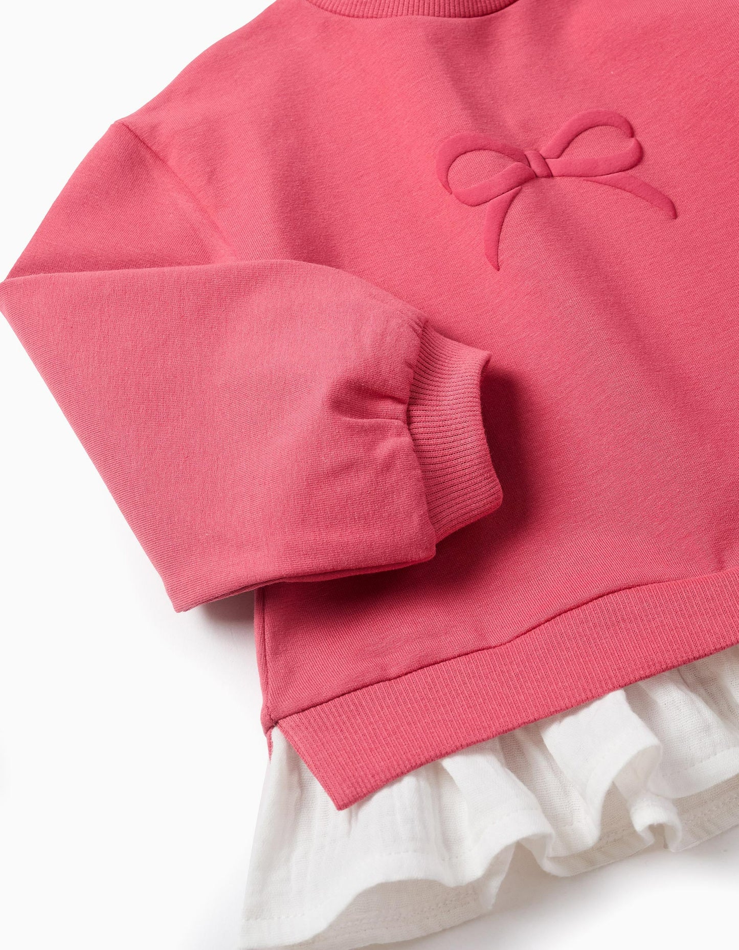 Tracksuit with Ruffles for Baby Girls 'Bow', Pink