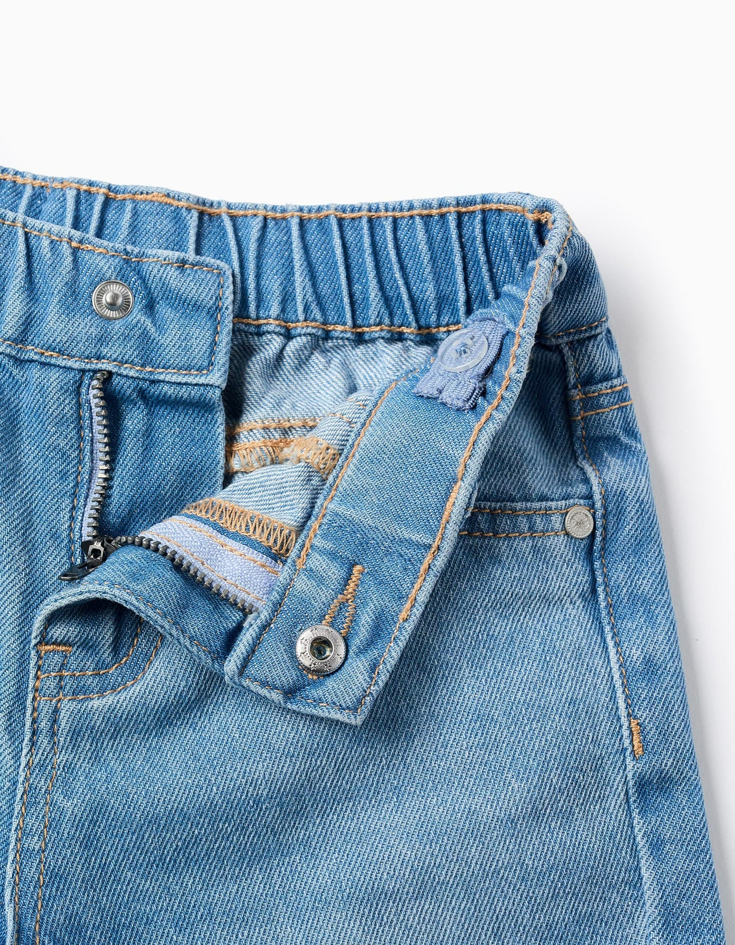 Baggy Fit Denim Trousers for Baby Boys, Blue