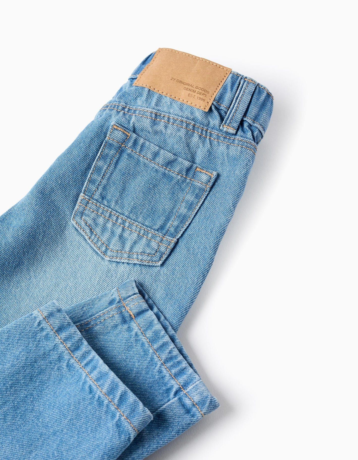 Baggy Fit Denim Trousers for Baby Boys, Blue
