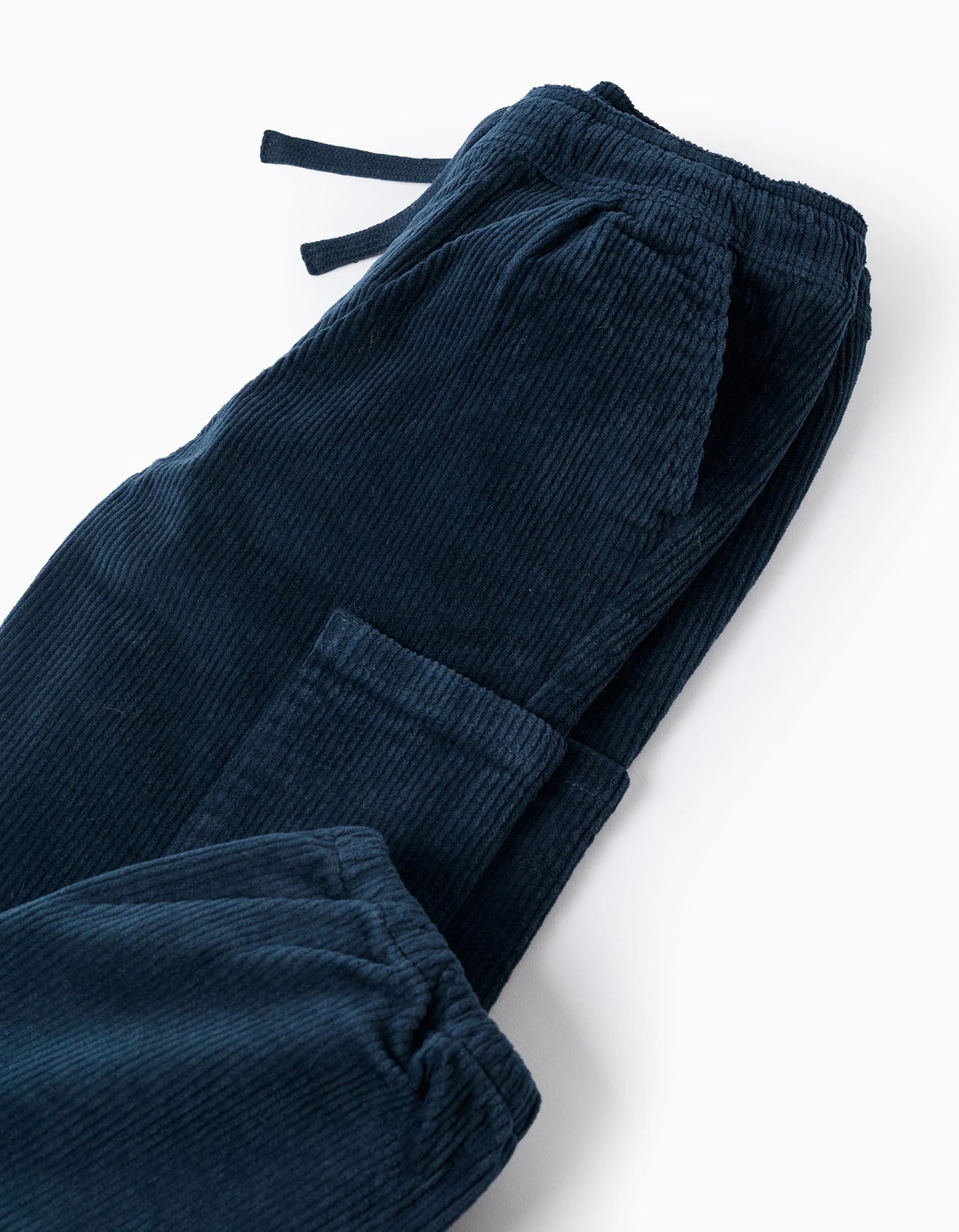 Cargo Corduroy Trousers for Boys 'Straight Fit', Dark Blue