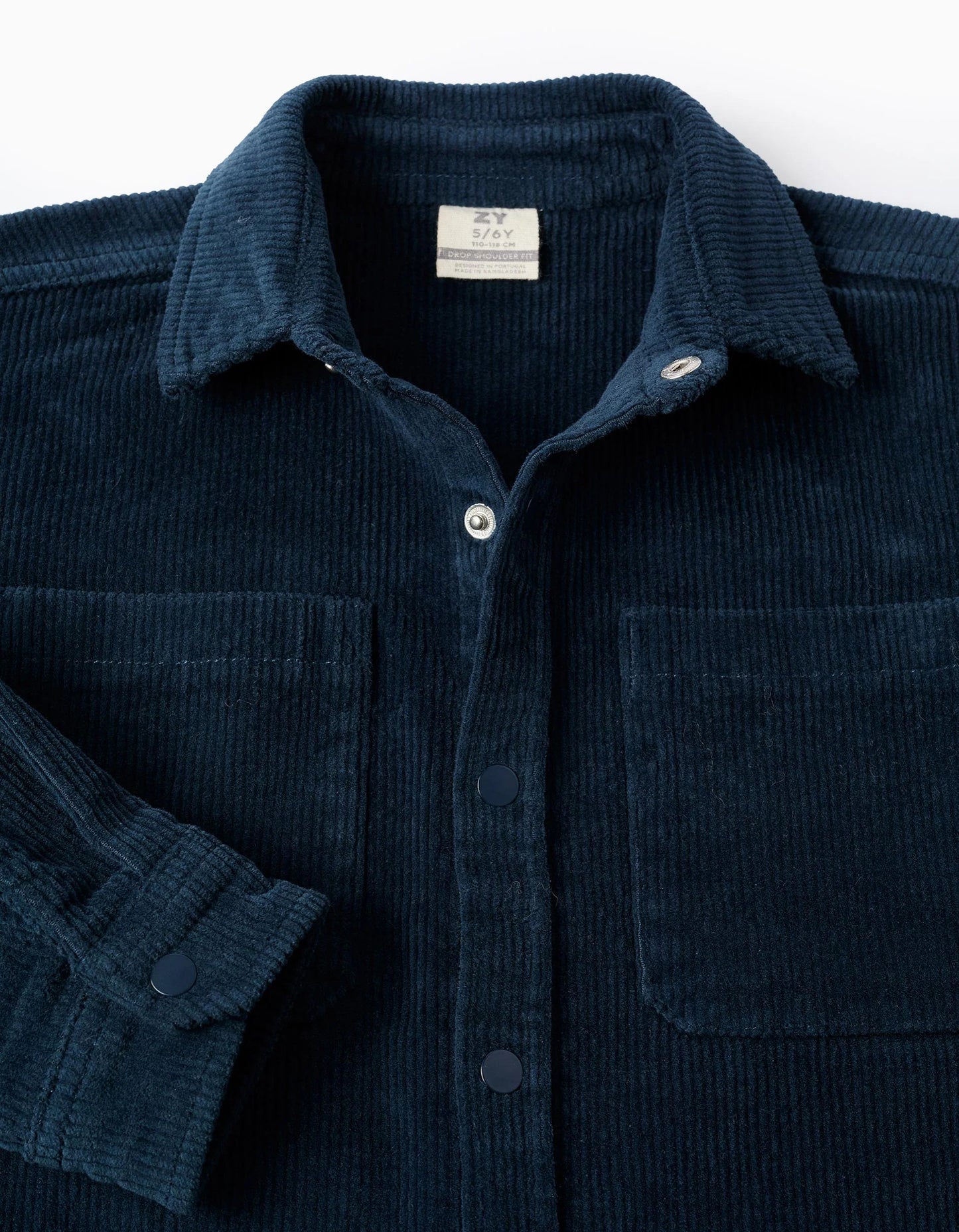 Corduroy Overshirt for Boys, Dark Blue