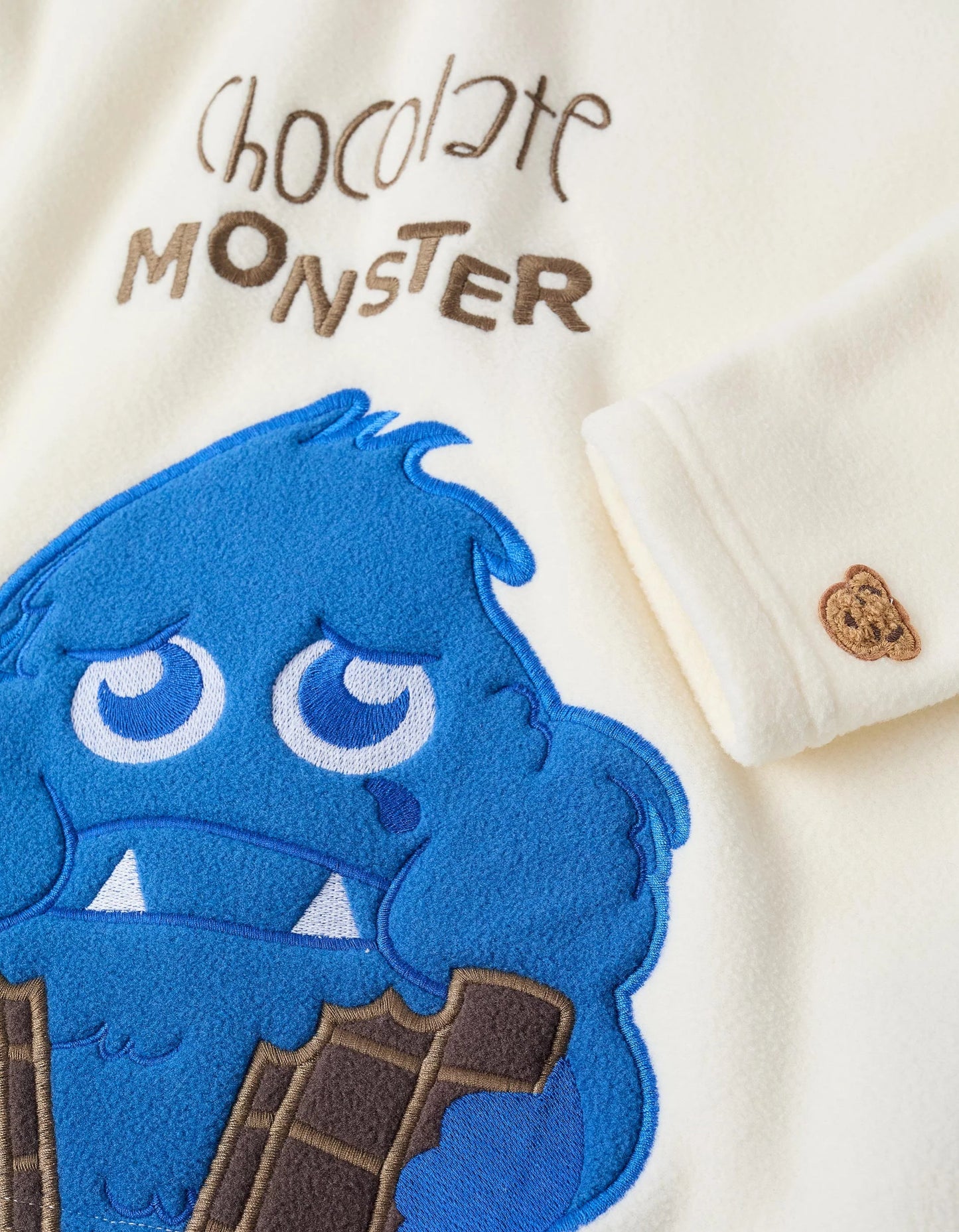 Polar Pyjama for Boys 'Monster of Emotions', White/Blue