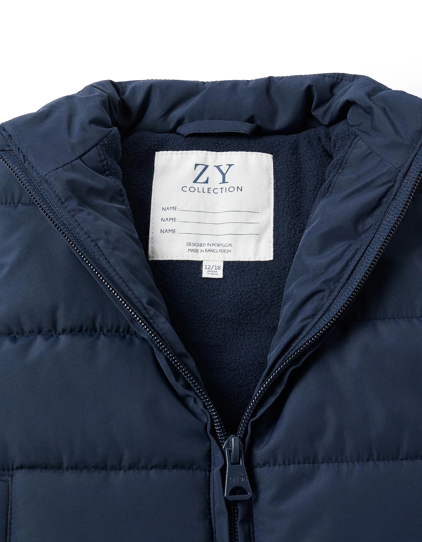 Padded Gilet with Polar Lining for Baby Boys, Dark Blue