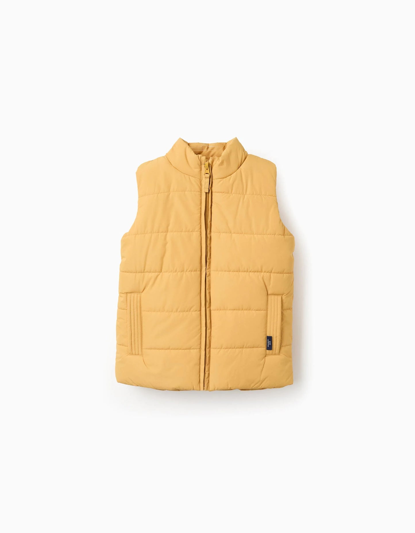Padded Gilet with Polar Lining for Boys, Yellow