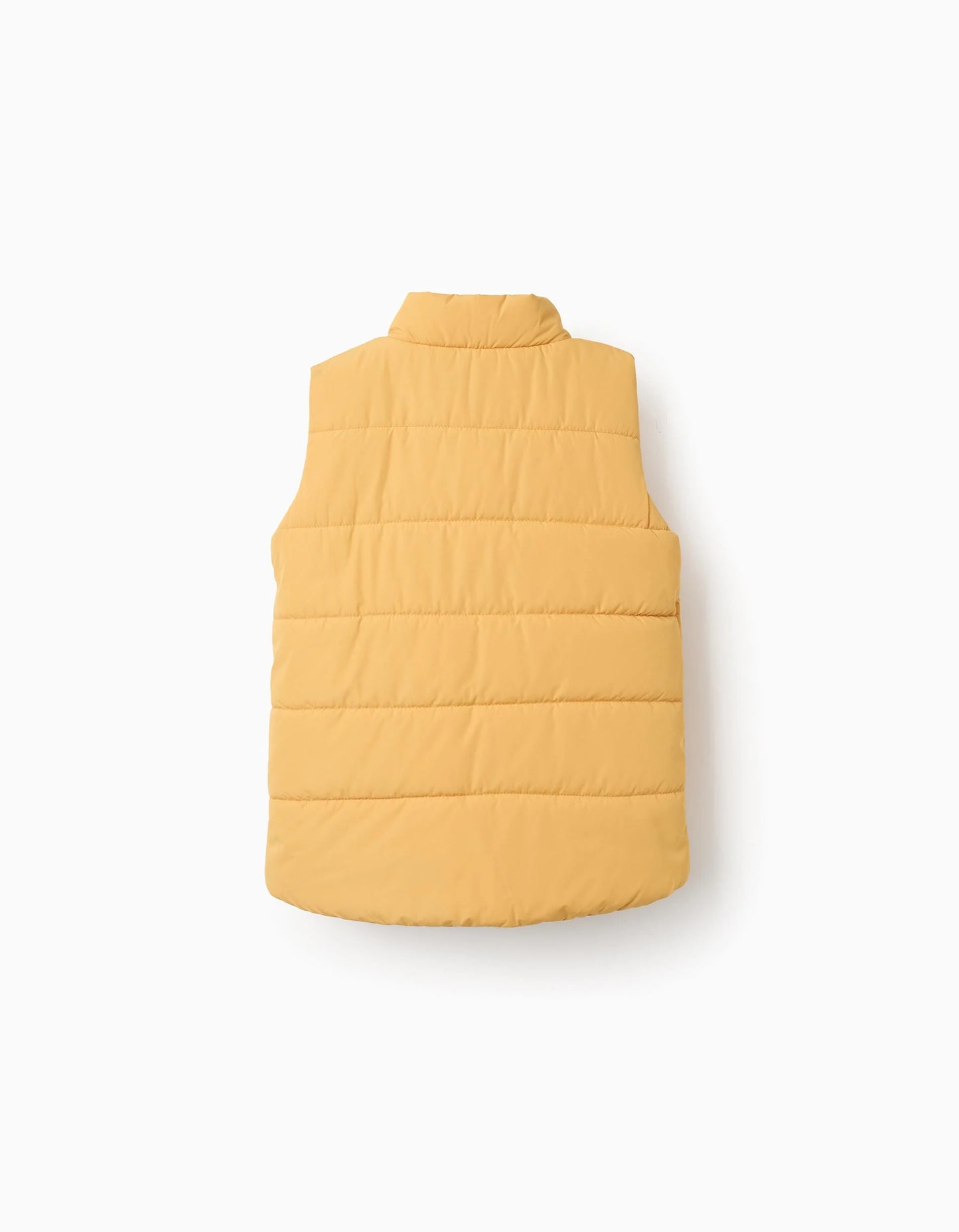 Padded Gilet with Polar Lining for Boys, Yellow